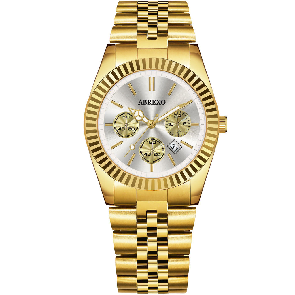 ABREXO BUSINESS CLASS Series Analog Watch For Men (Quartz, Stainless Steel)