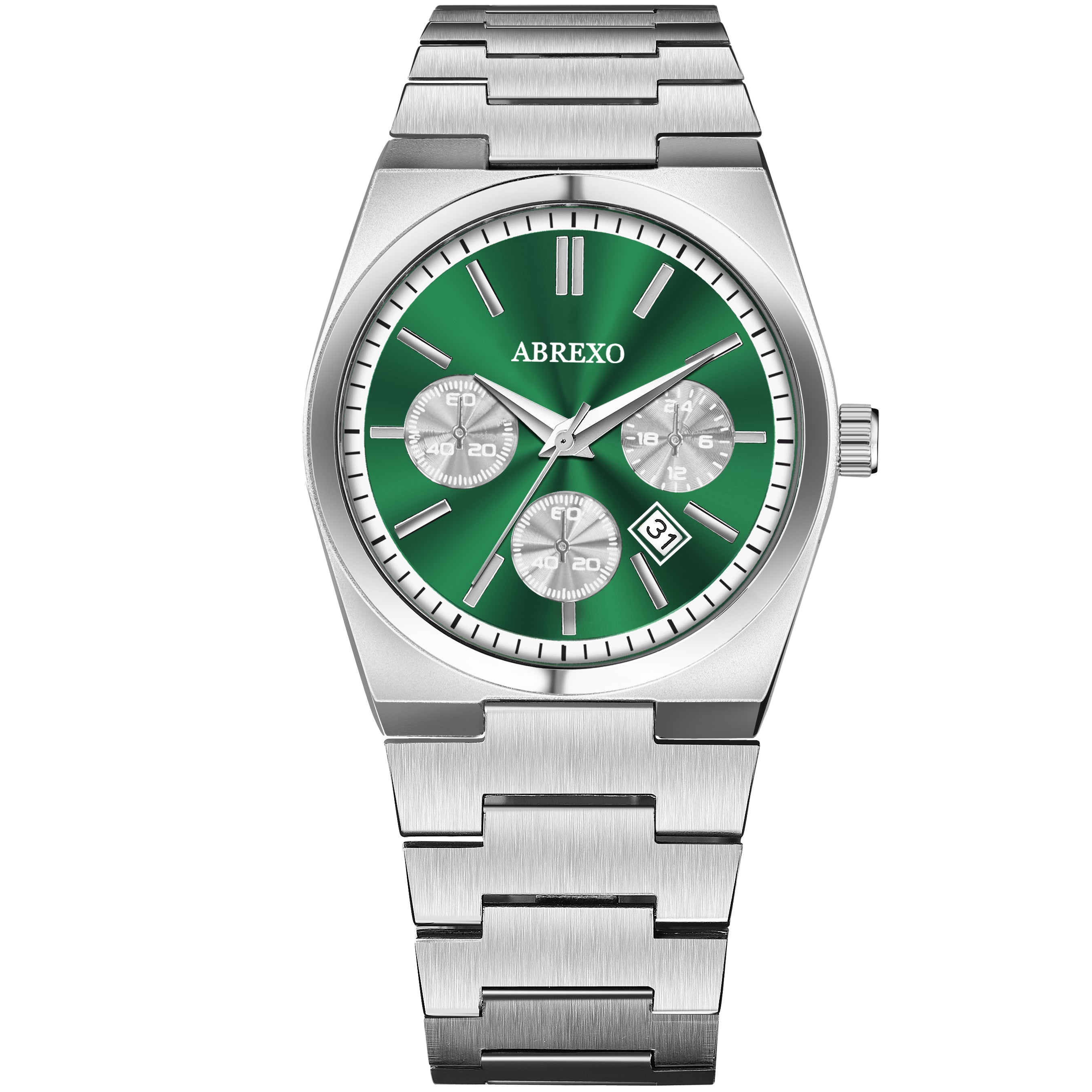 ABREXO, CEO Series Analog Watch For Men (Quartz, Stainless Steel, Silver)