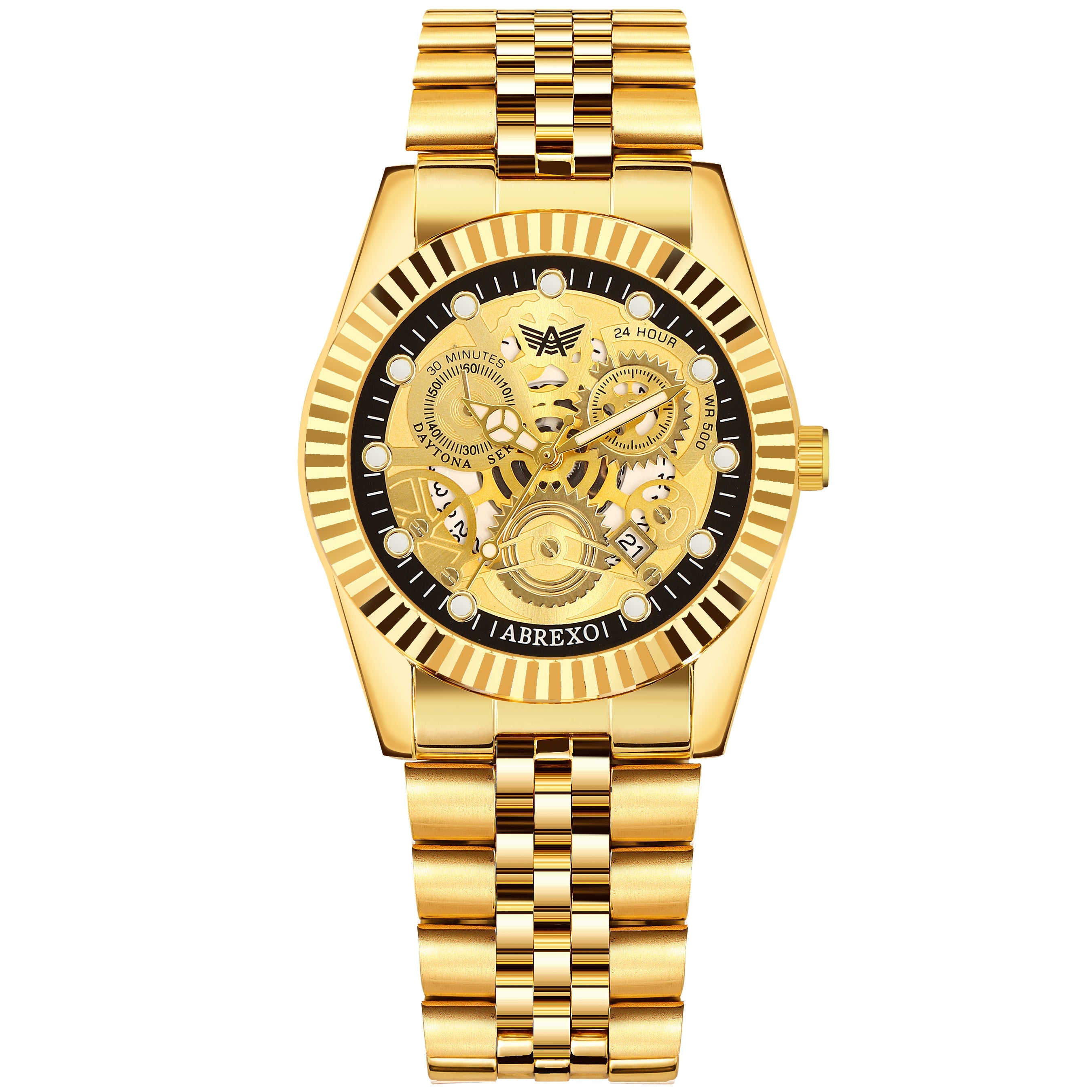 ABREXO DAYTONA Series Analog Watch For Men (Quartz, Stainless Steel, Luxury Watch)