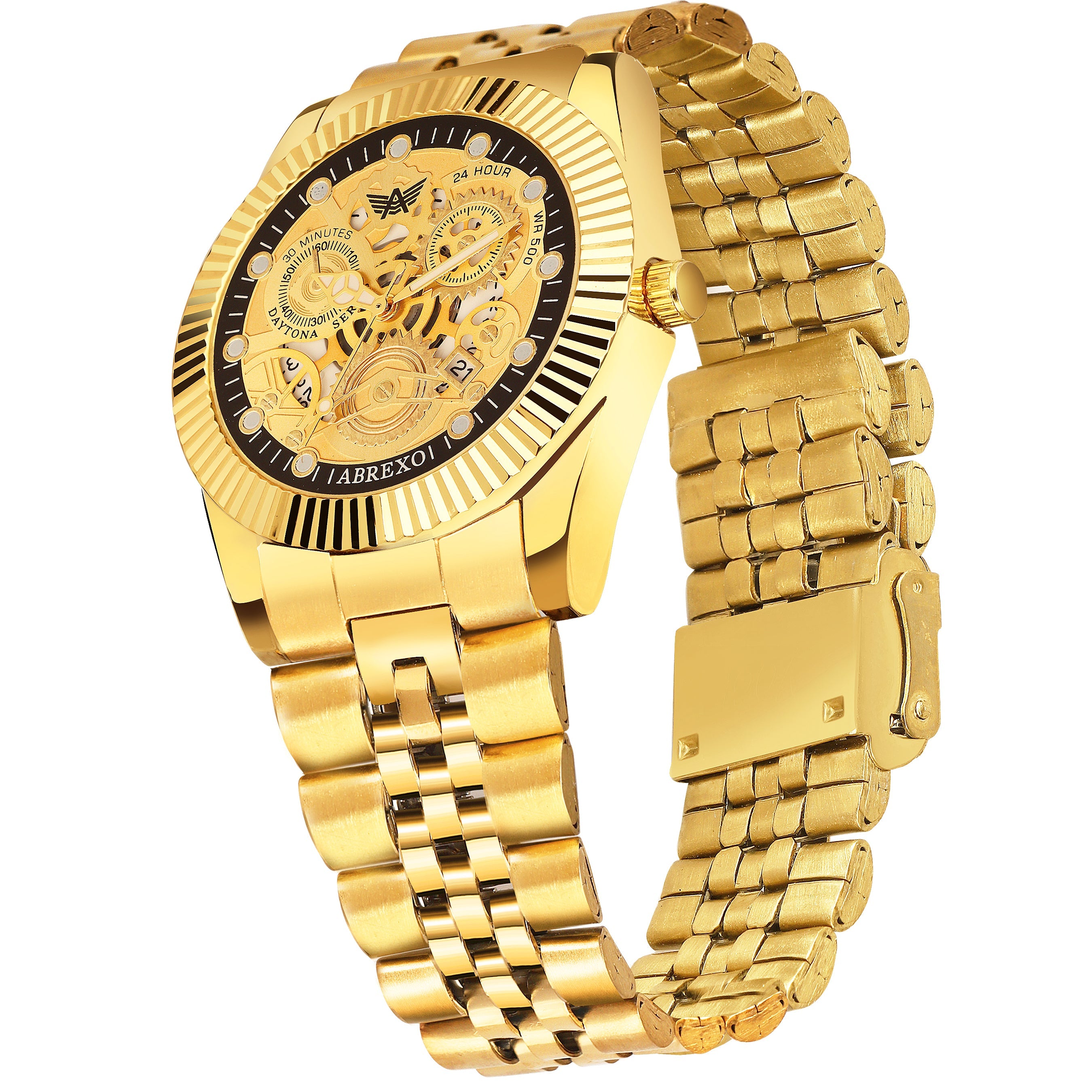 ABREXO DAYTONA Series Analog Watch For Men (Quartz, Stainless Steel, Luxury Watch)
