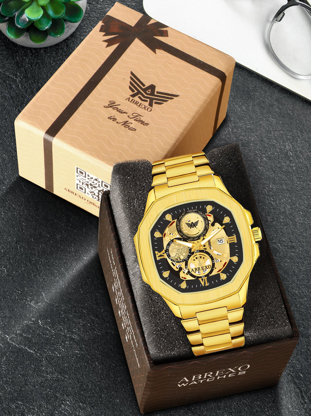 ABREXO GODFATHER Series Analog Watch For Men (Quartz, Stainless Steel)