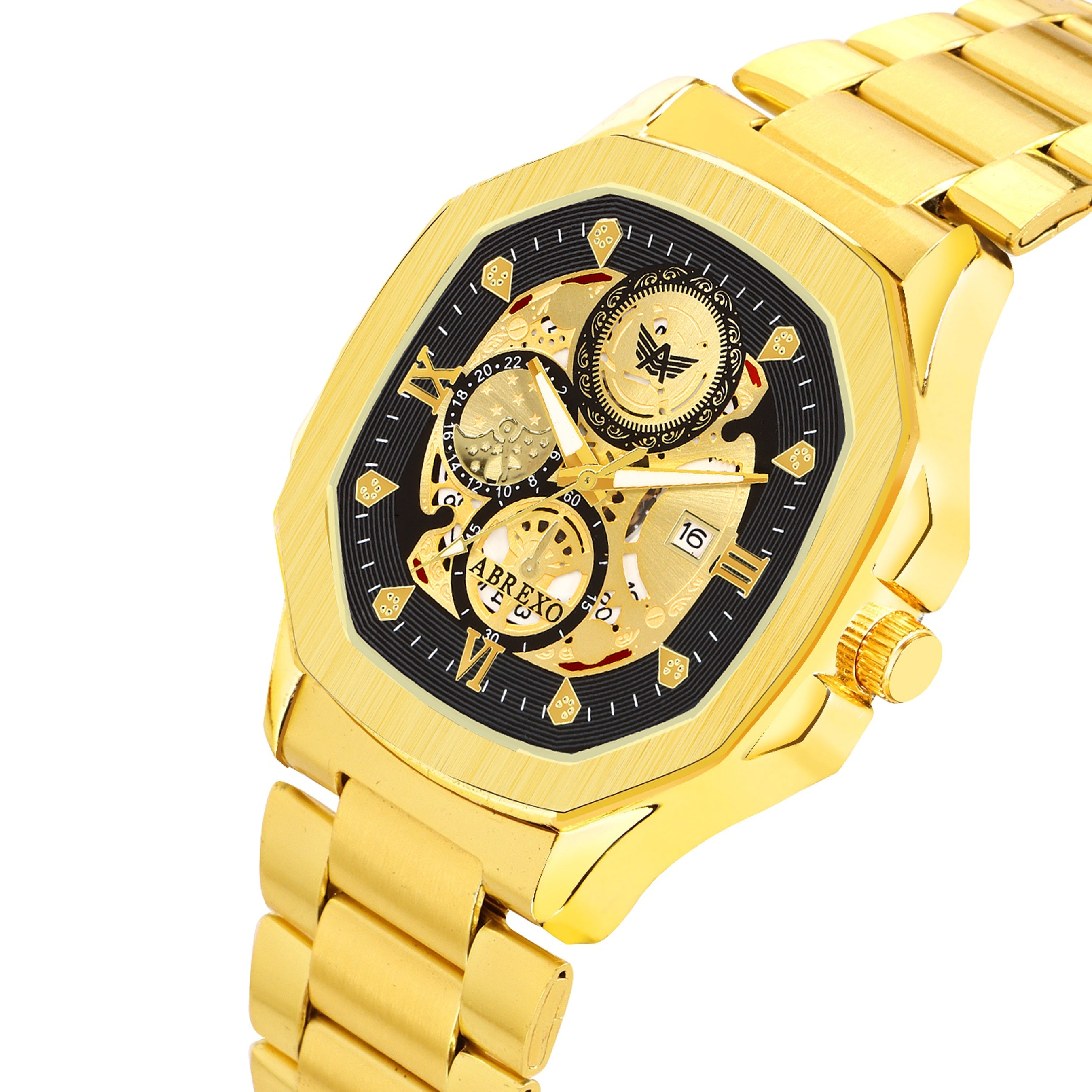 ABREXO GODFATHER Series Analog Watch For Men (Quartz, Stainless Steel)