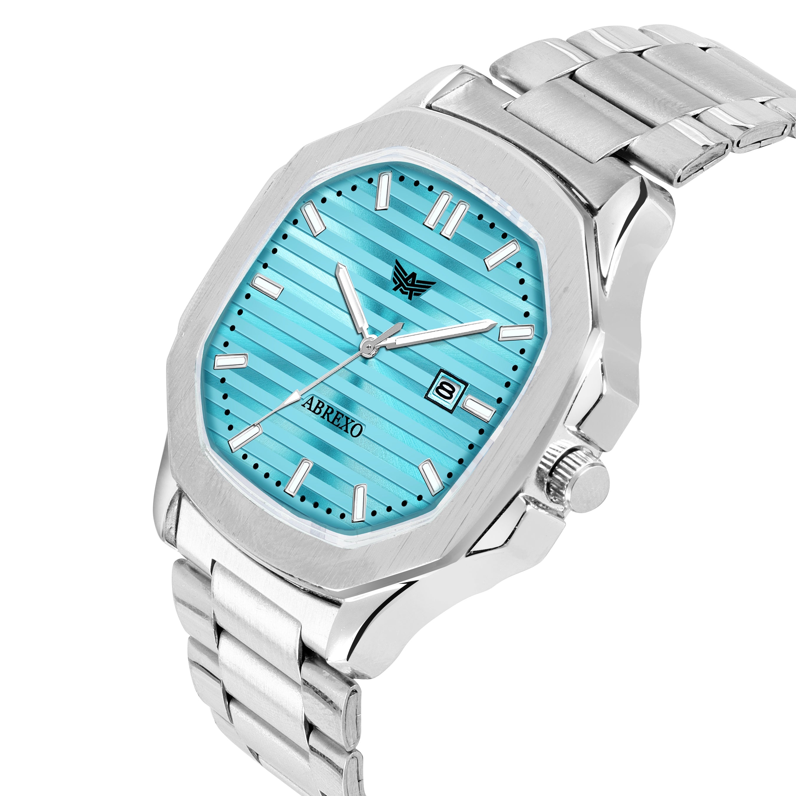 ABREXO, Nautilus Series Tiffany Blue Dial (Quartz, Analog Watch, Date Working, Silver)