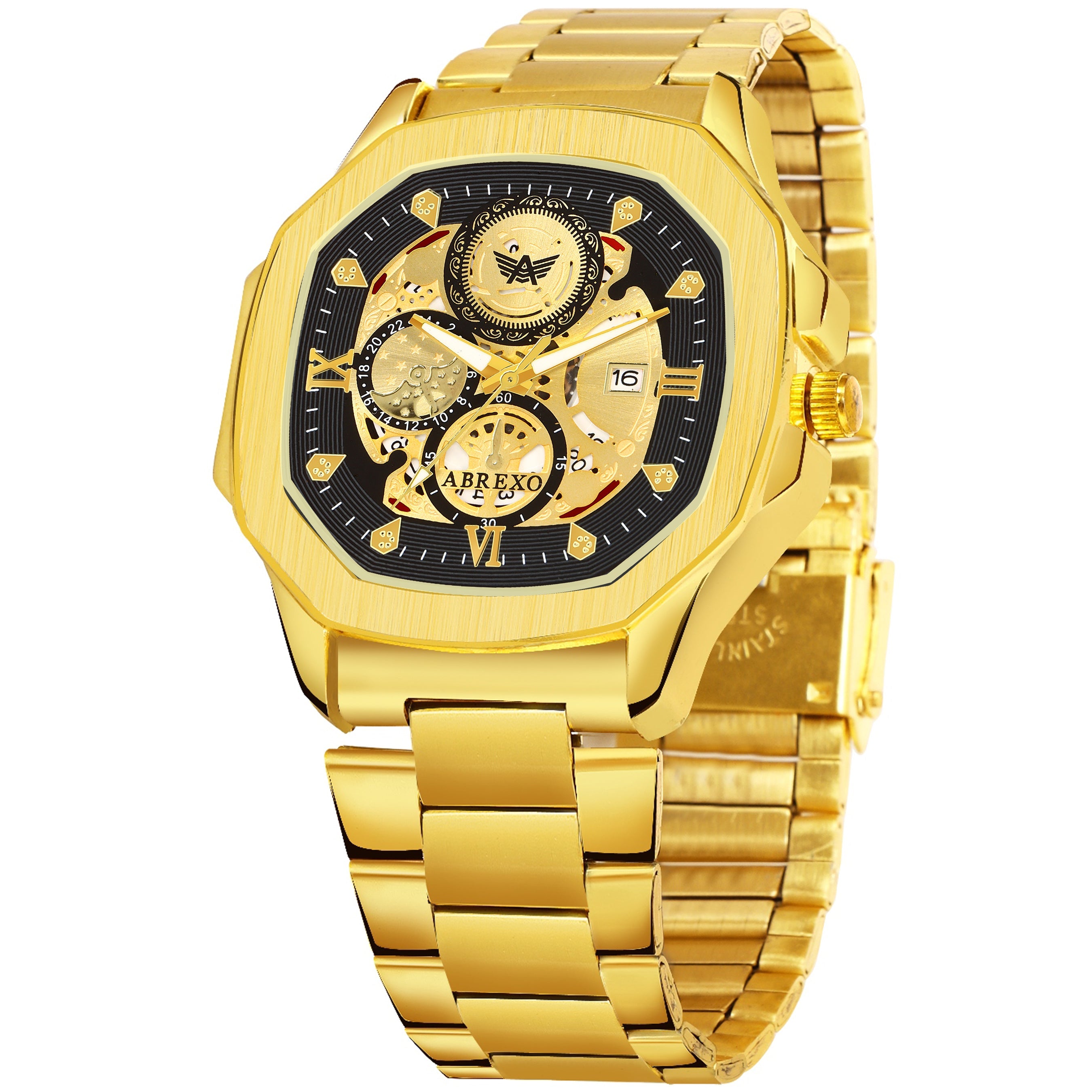 ABREXO GODFATHER Series Analog Watch For Men (Quartz, Stainless Steel)
