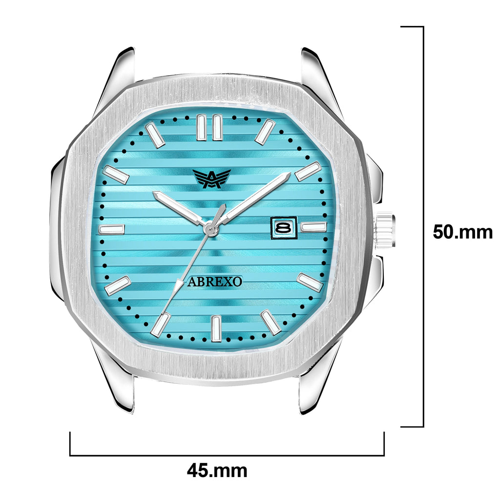ABREXO, Nautilus Series Tiffany Blue Dial (Quartz, Analog Watch, Date Working, Silver)