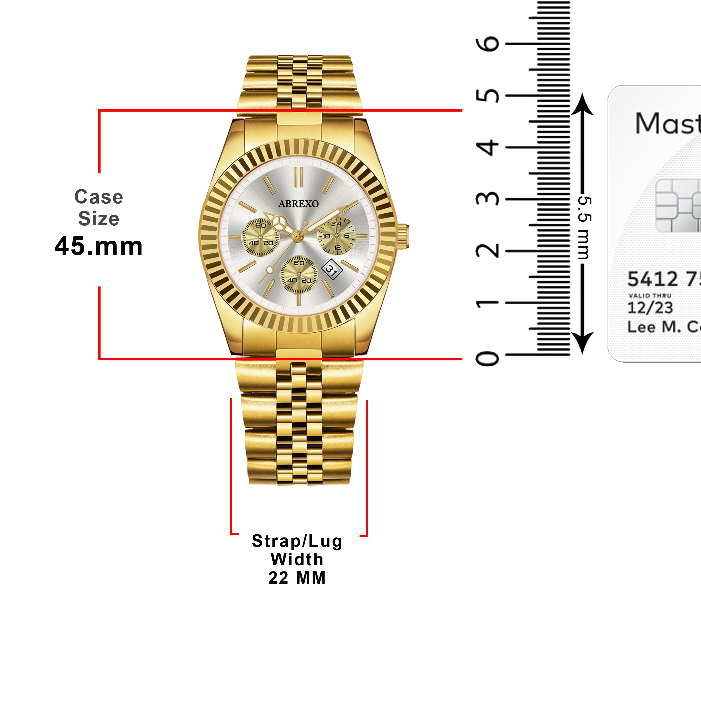 ABREXO BUSINESS CLASS Series Analog Watch For Men (Quartz, Stainless Steel)