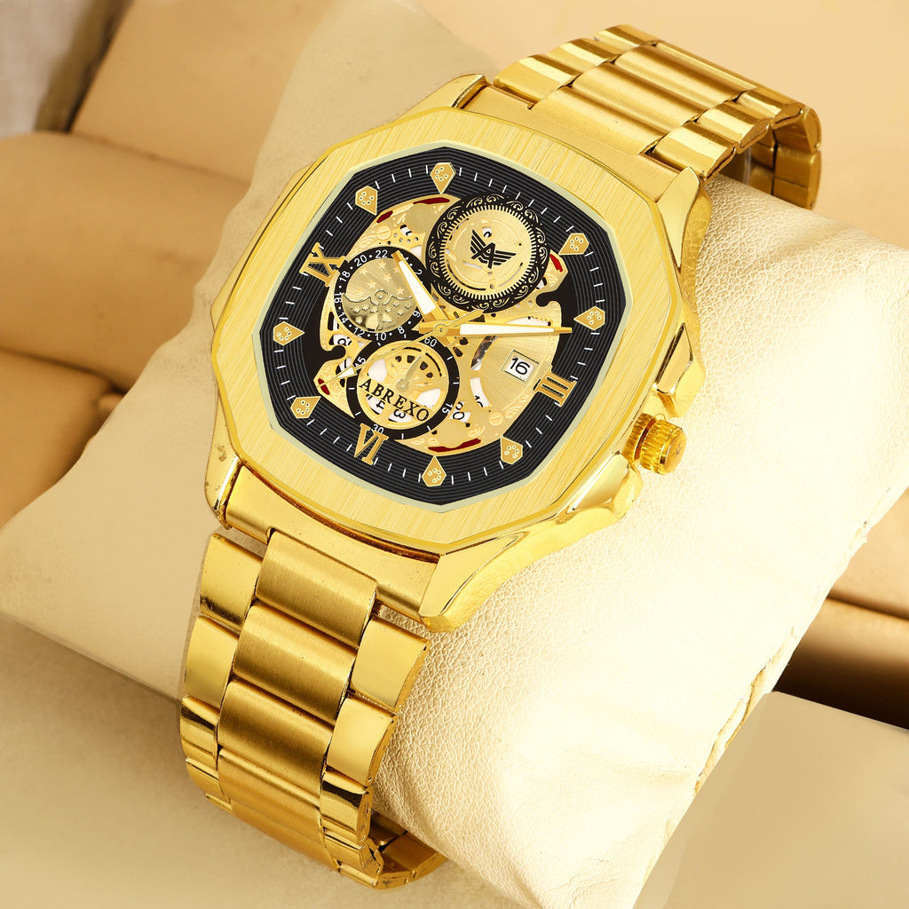 ABREXO GODFATHER Series Analog Watch For Men (Quartz, Stainless Steel)