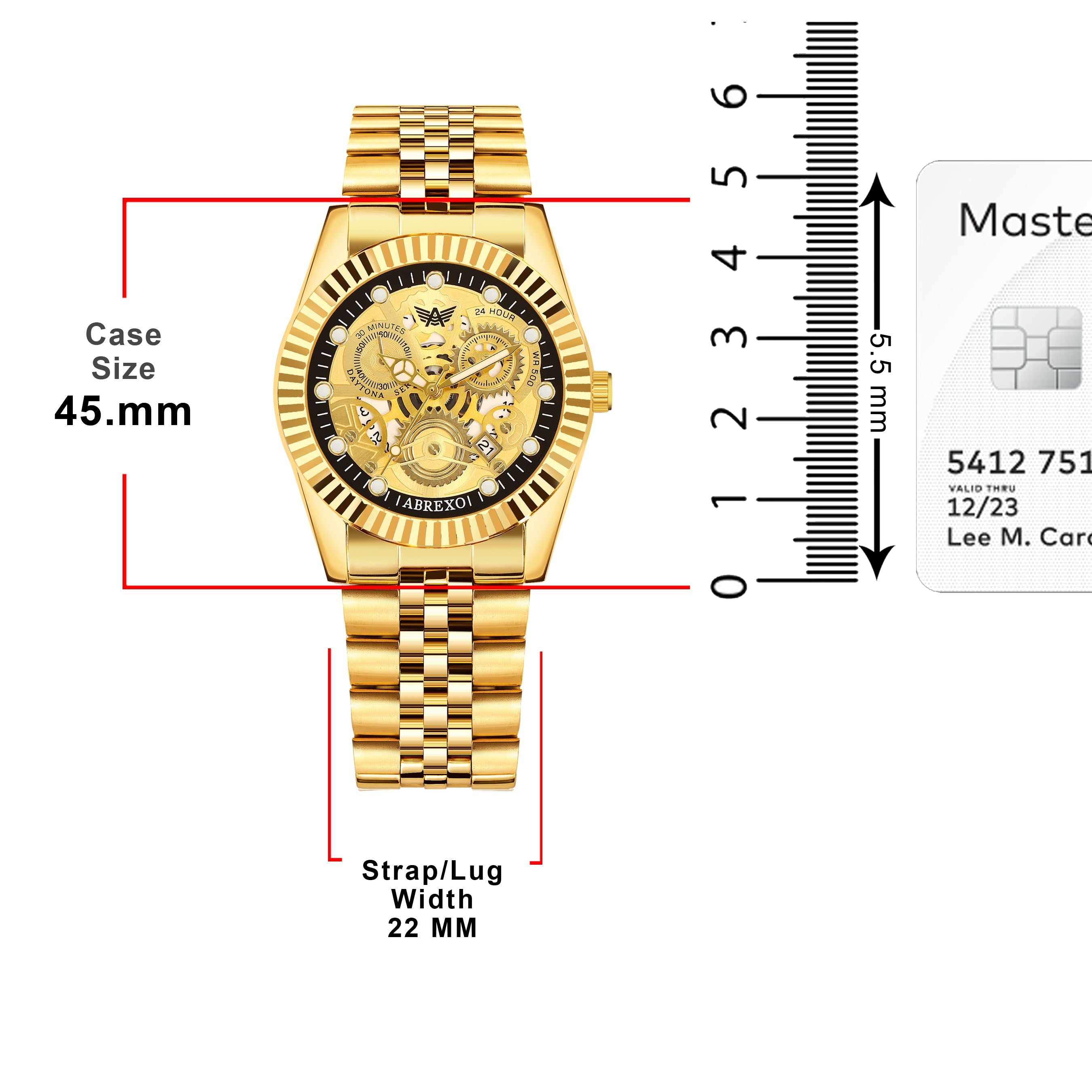 ABREXO DAYTONA Series Analog Watch For Men (Quartz, Stainless Steel, Luxury Watch)
