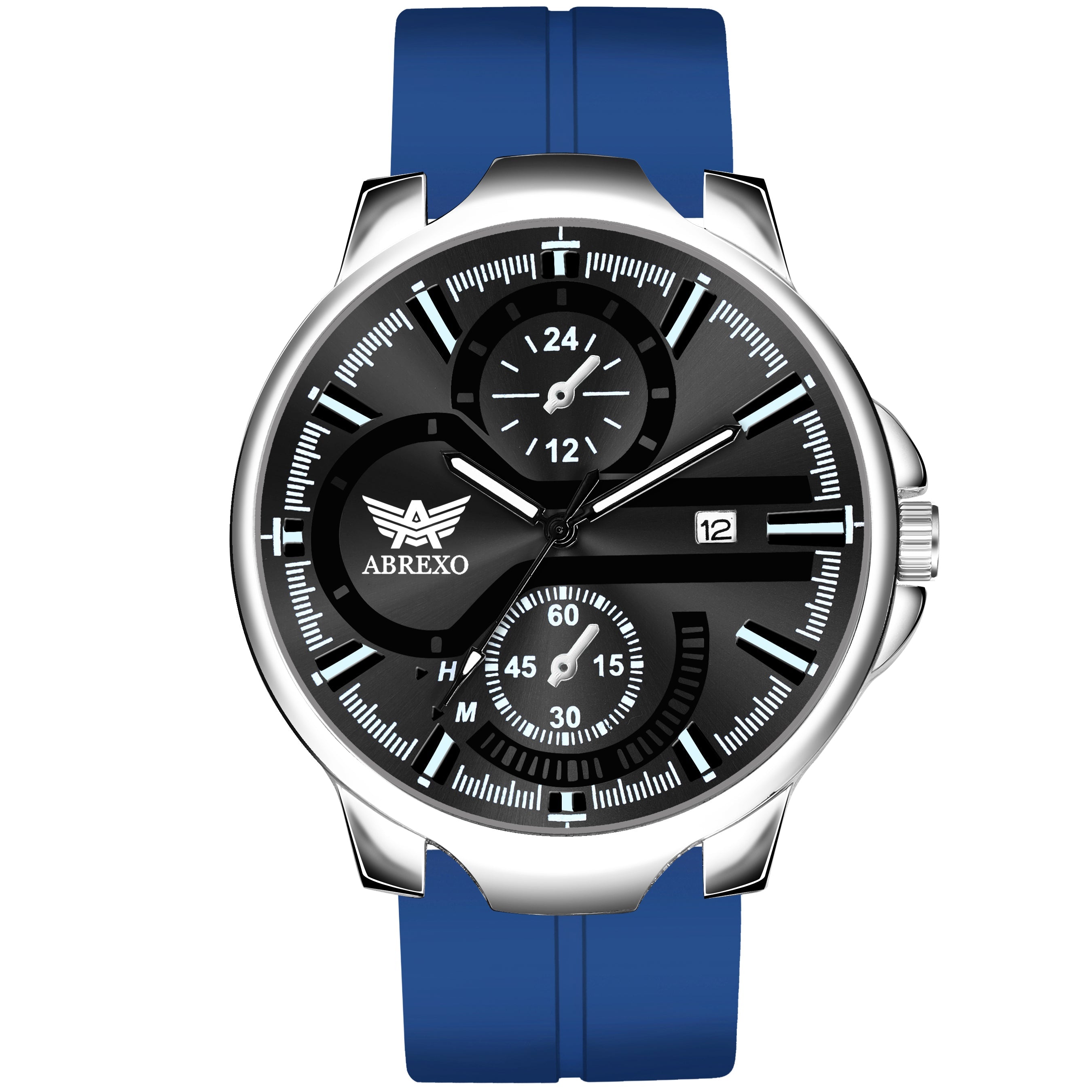 ABREXO, Black Dial Black Magnet Strap Analog Watch For Men (Quartz, Date Display, Men)