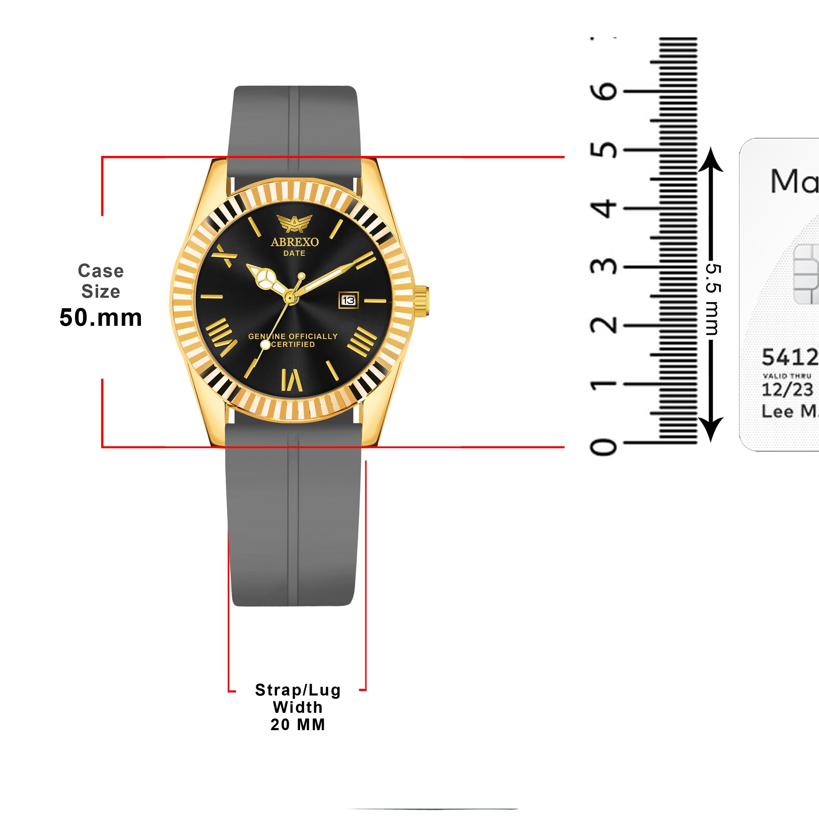 ABREXO, TYCOON Series Date Working Analog Watch For Men (Quartz, Magnet Strap, Green, Gold)