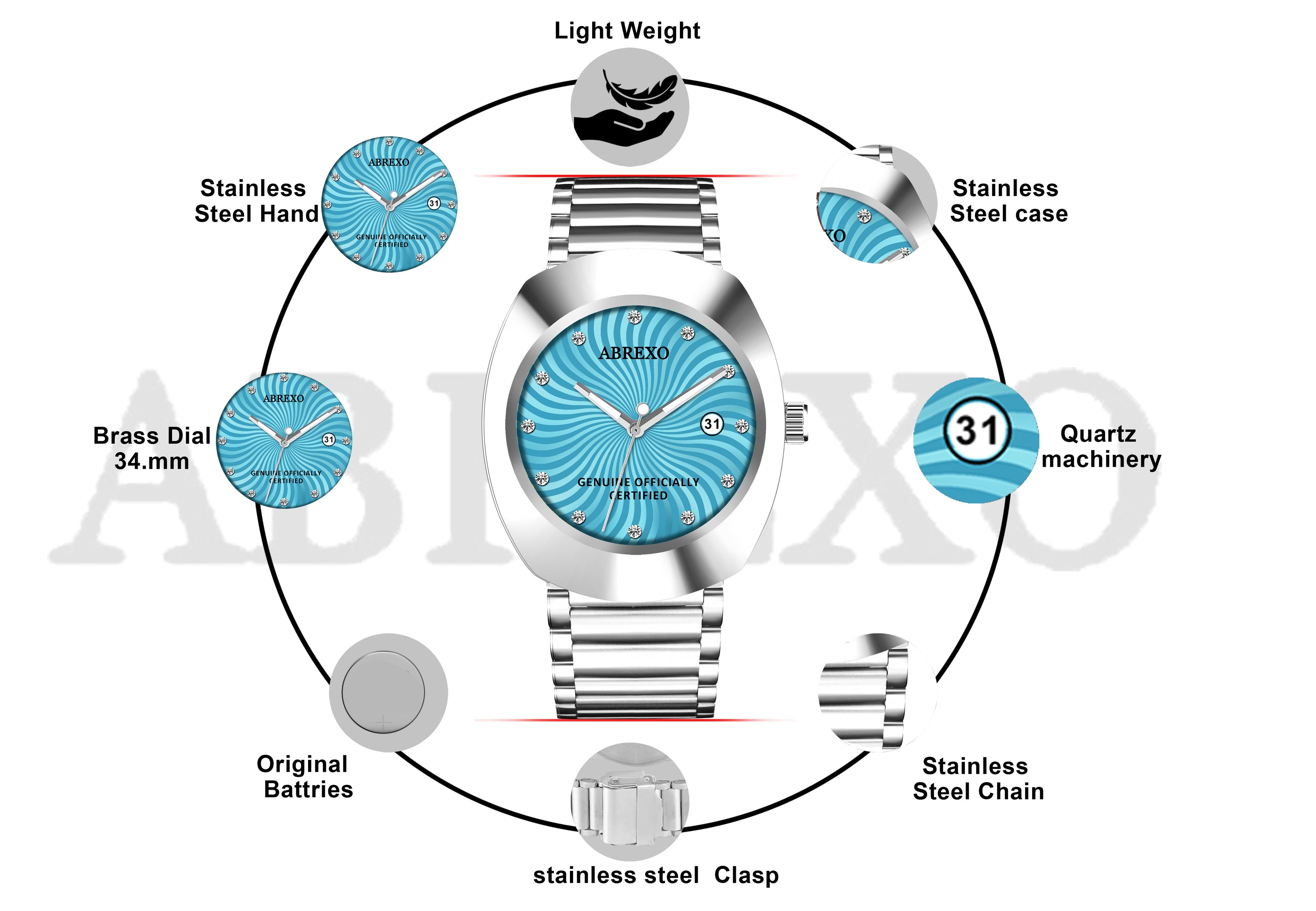 ABREXO CALI CARTEL Series Analog Watch For Men (Quartz, Stainless Steel)