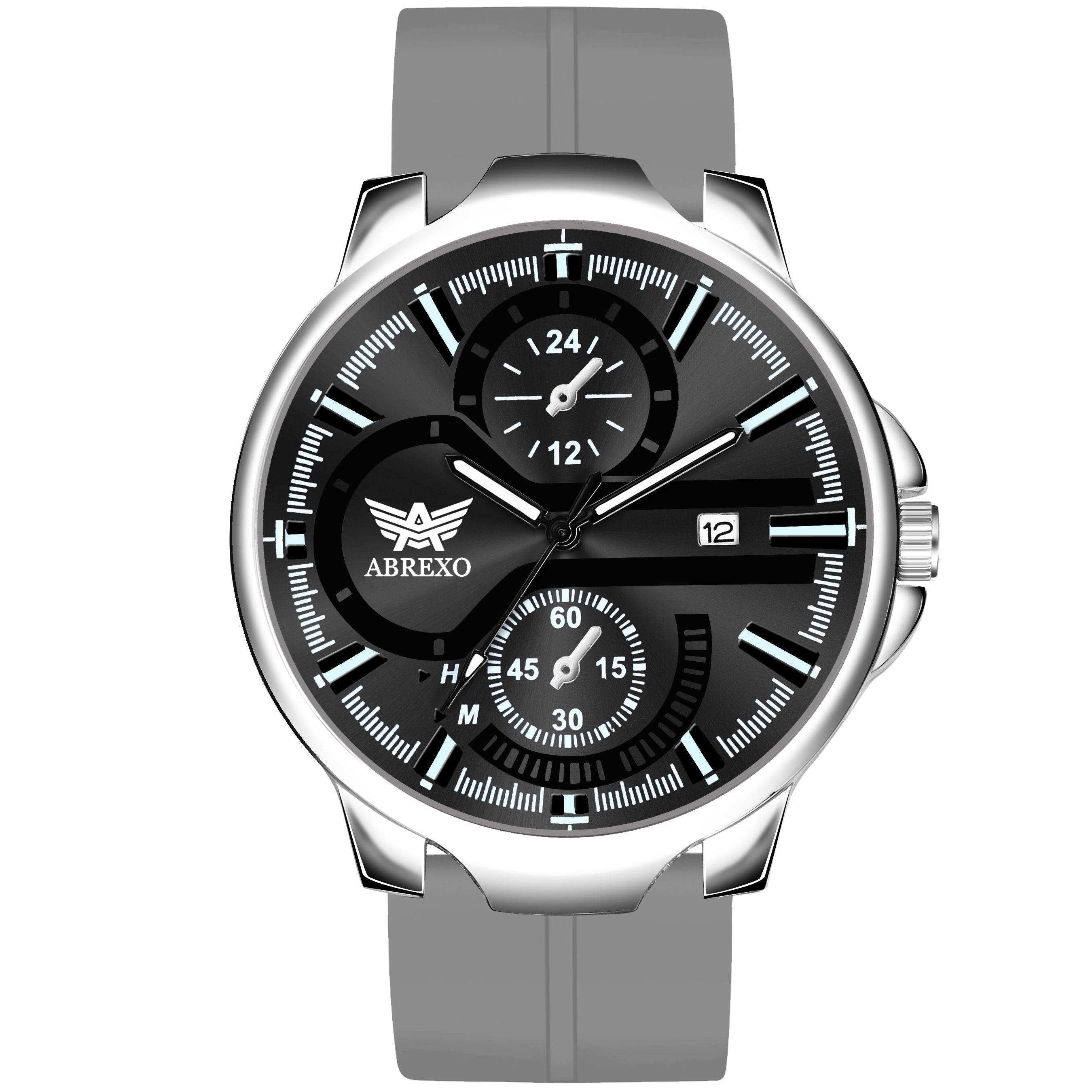 ABREXO, Black Dial Black Magnet Strap Analog Watch For Men (Quartz, Date Display, Men)