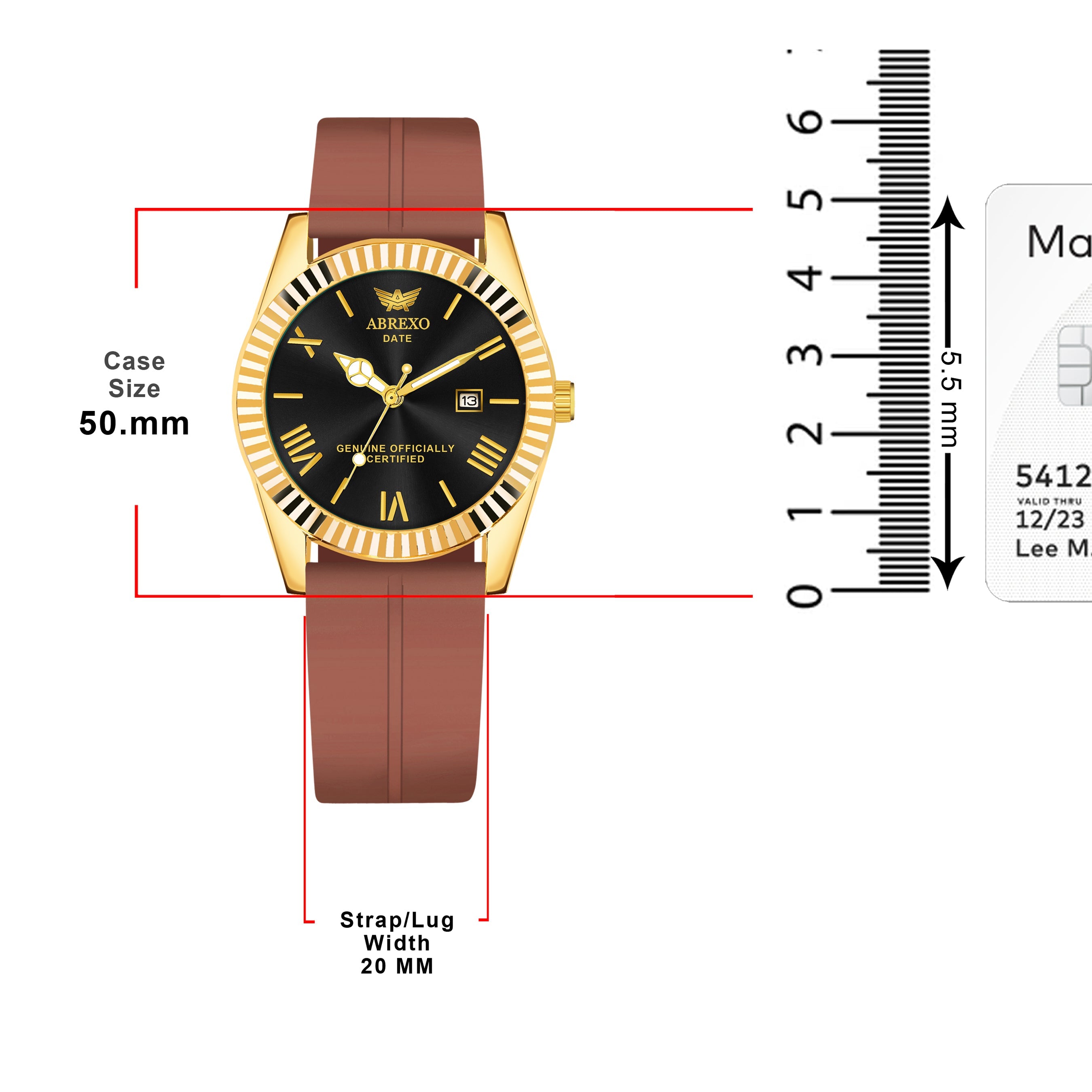 ABREXO, TYCOON Series Date Working Analog Watch For Men (Quartz, Magnet Strap, Green, Gold)