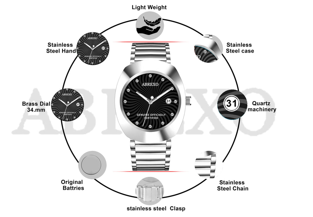 ABREXO CALI CARTEL Series Analog Watch For Men (Quartz, Stainless Steel)