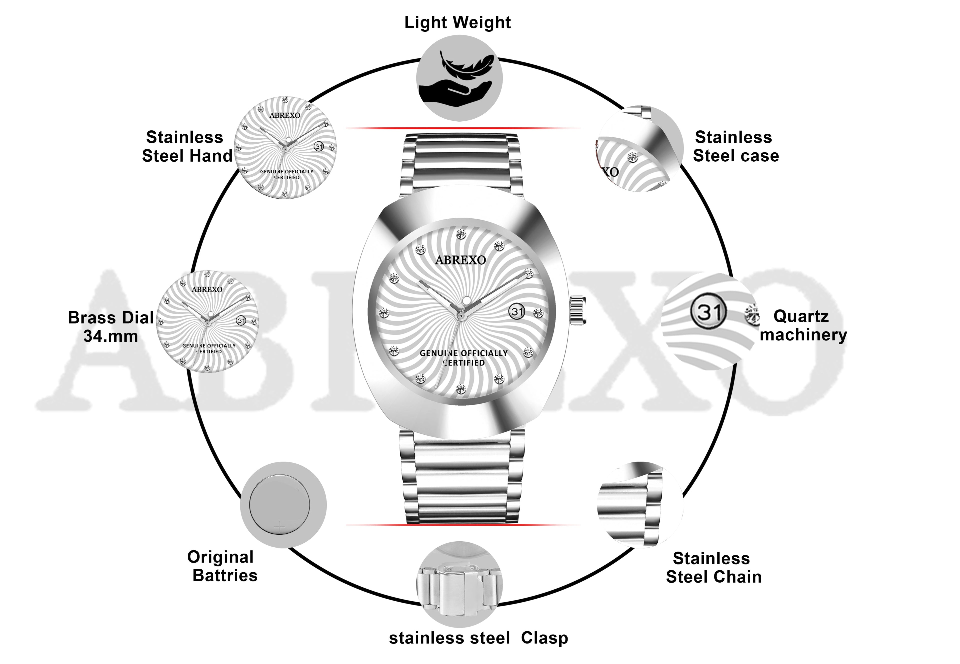 ABREXO CALI CARTEL Series Analog Watch For Men (Quartz, Stainless Steel)