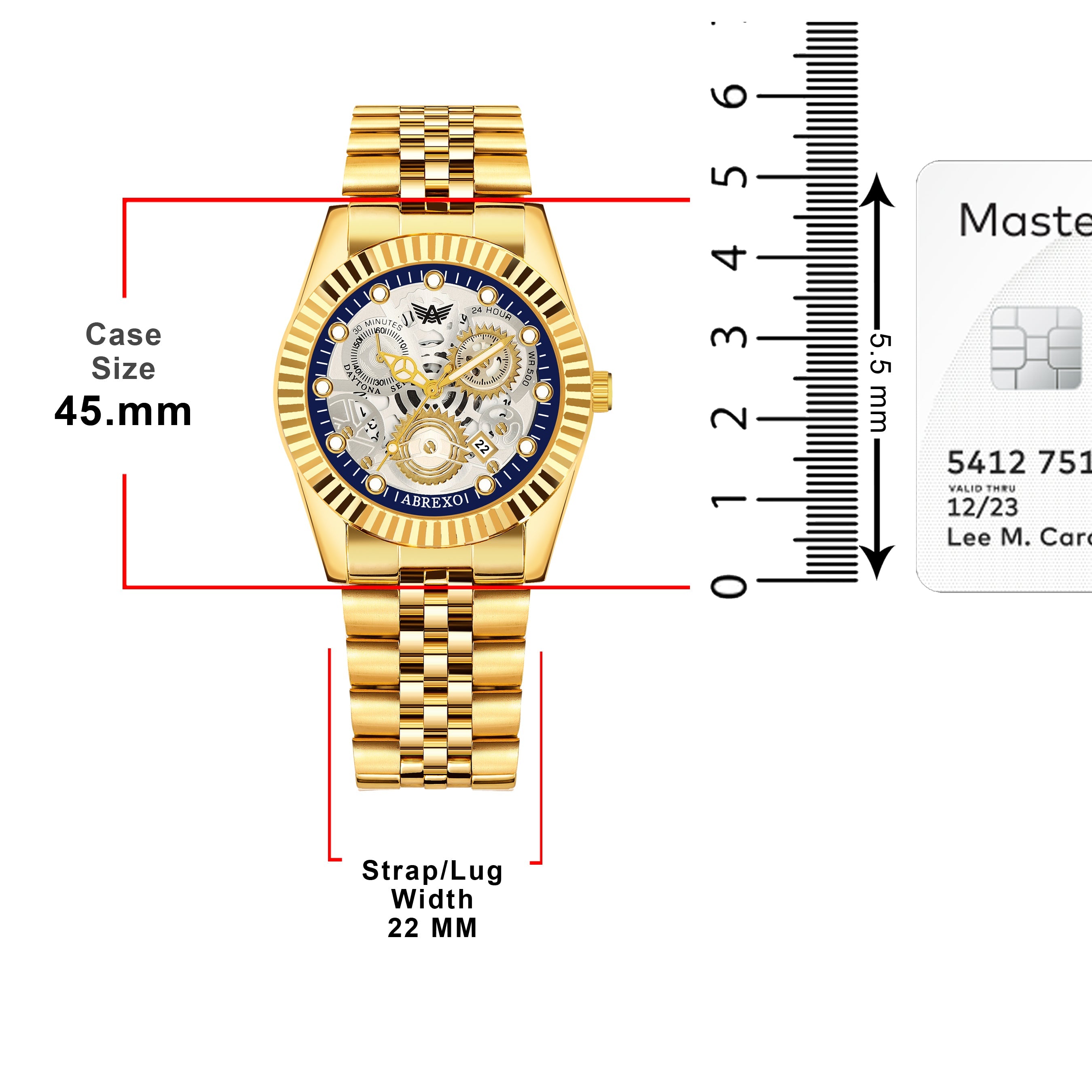 ABREXO DAYTONA Series Analog Watch For Men (Quartz, Stainless Steel, Luxury Watch)