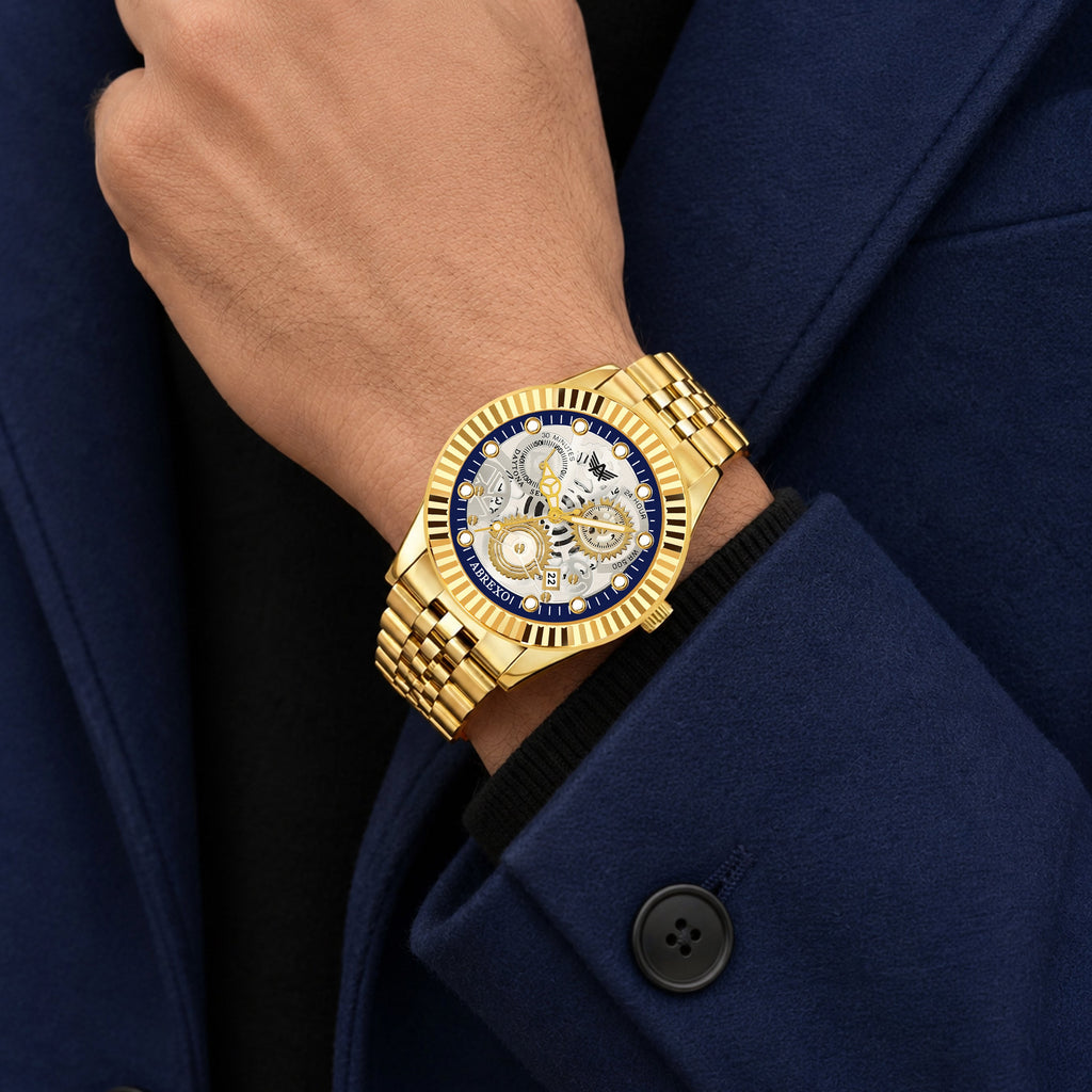 ABREXO DAYTONA Series Analog Watch For Men (Quartz, Stainless Steel, Luxury Watch)