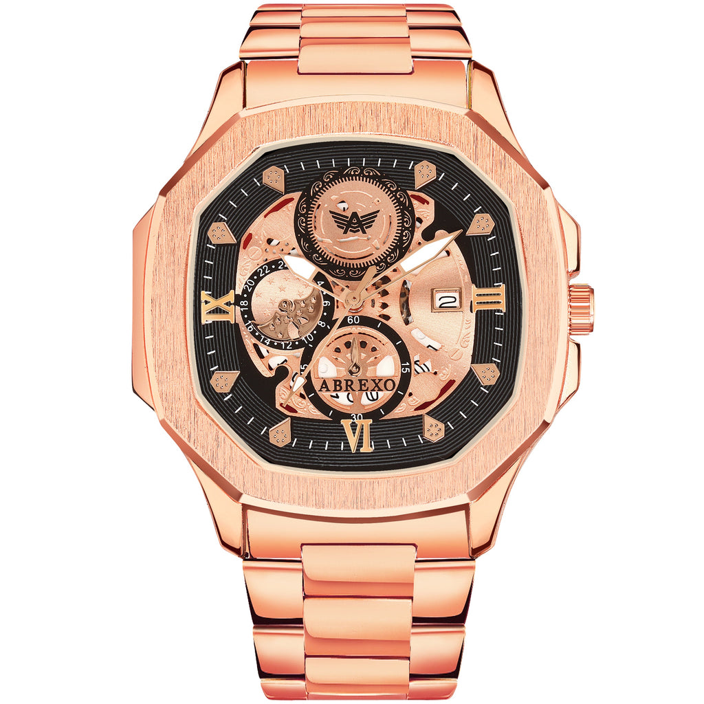 ABREXO GODFATHER Series Analog Watch For Men (Quartz, Stainless Steel)