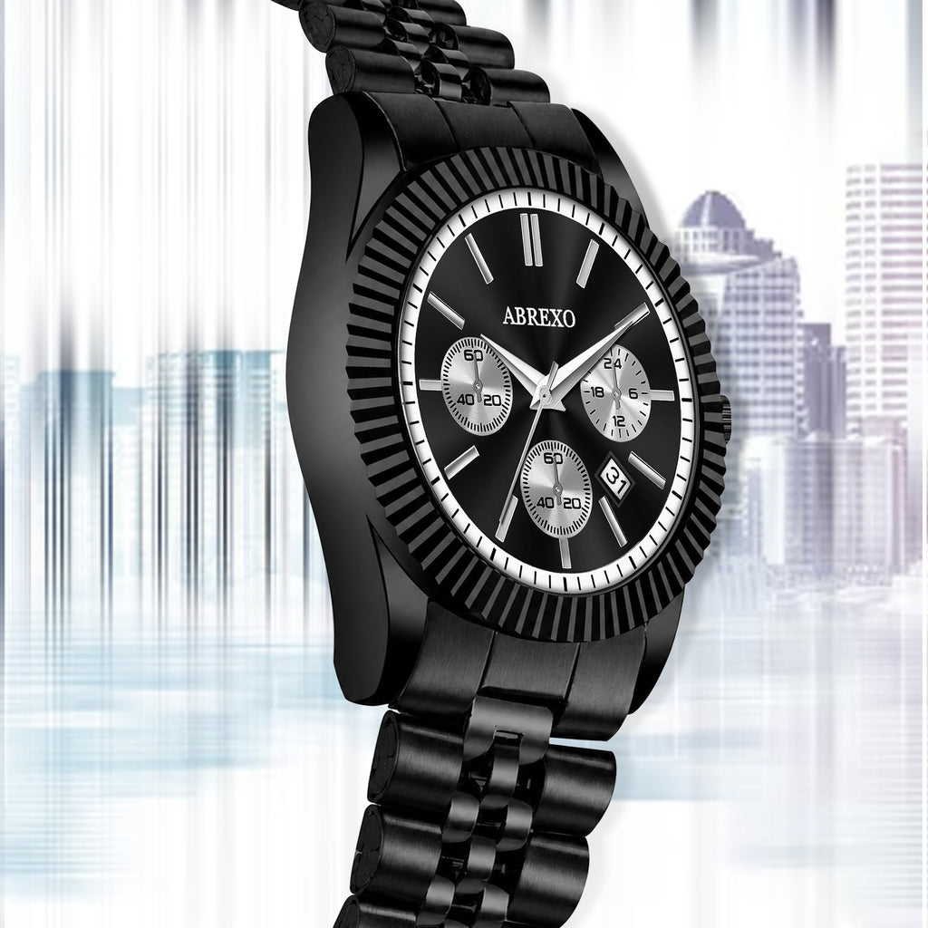 ABREXO BUSINESS CLASS Series Analog Watch For Men (Quartz, Stainless Steel)