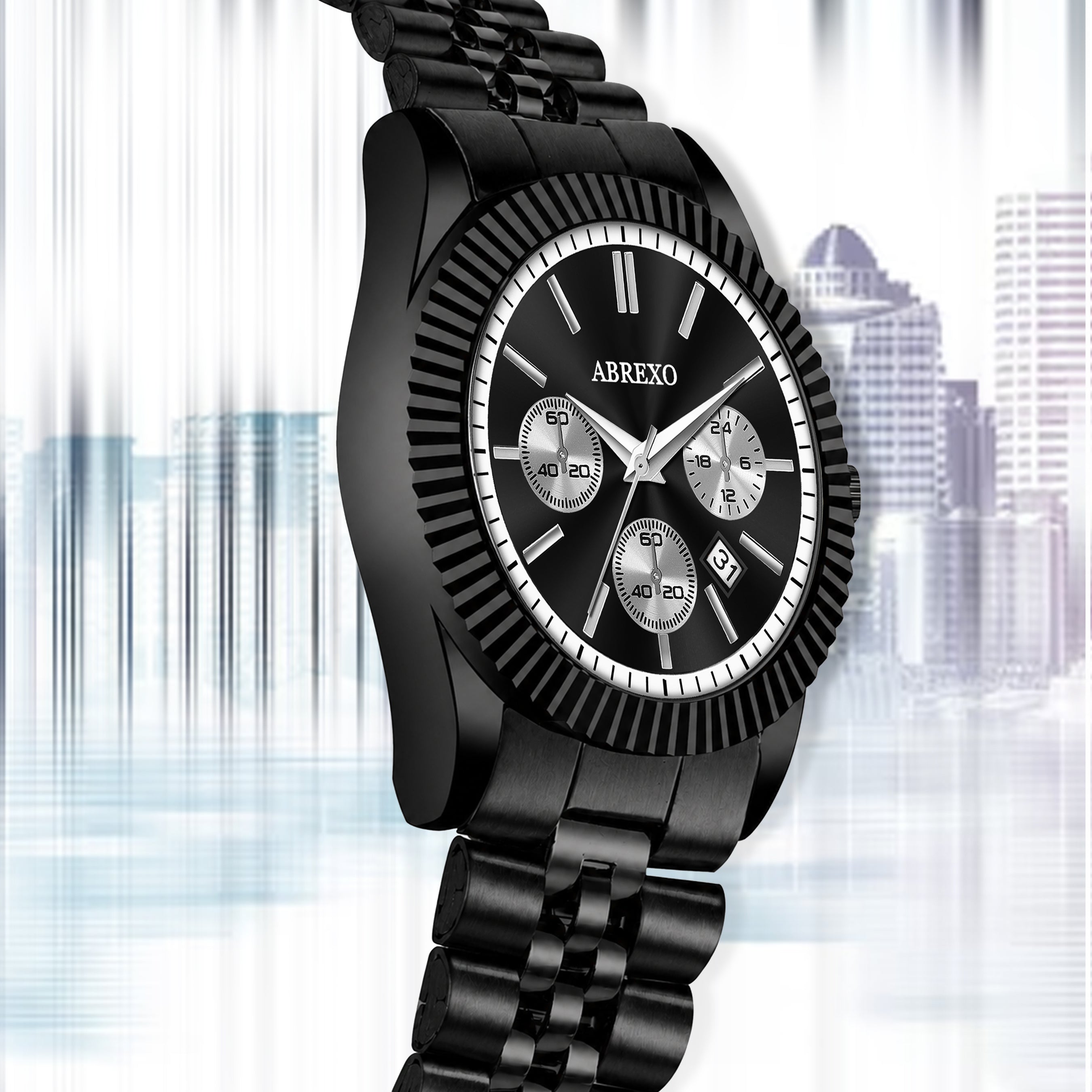 ABREXO BUSINESS CLASS Series Analog Watch For Men (Quartz, Stainless Steel)