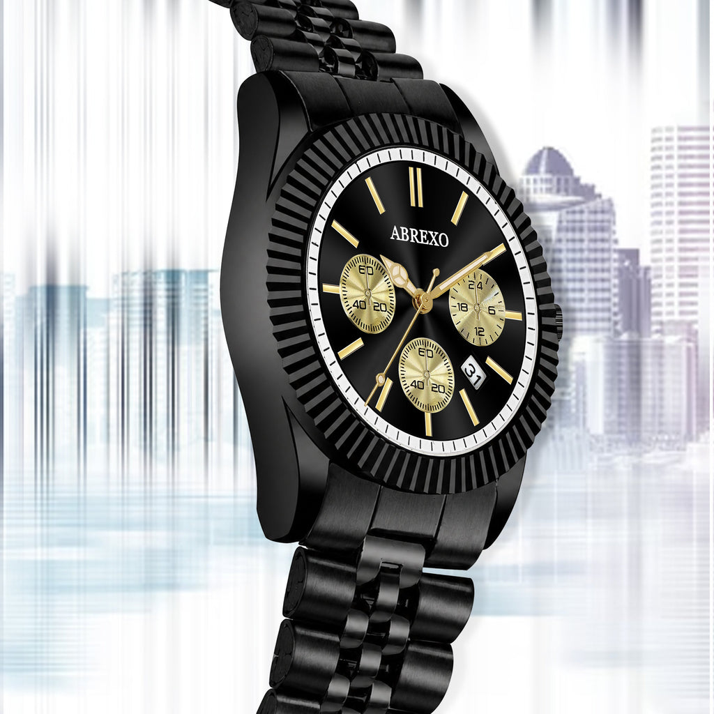ABREXO BUSINESS CLASS Series Analog Watch For Men (Quartz, Stainless Steel)