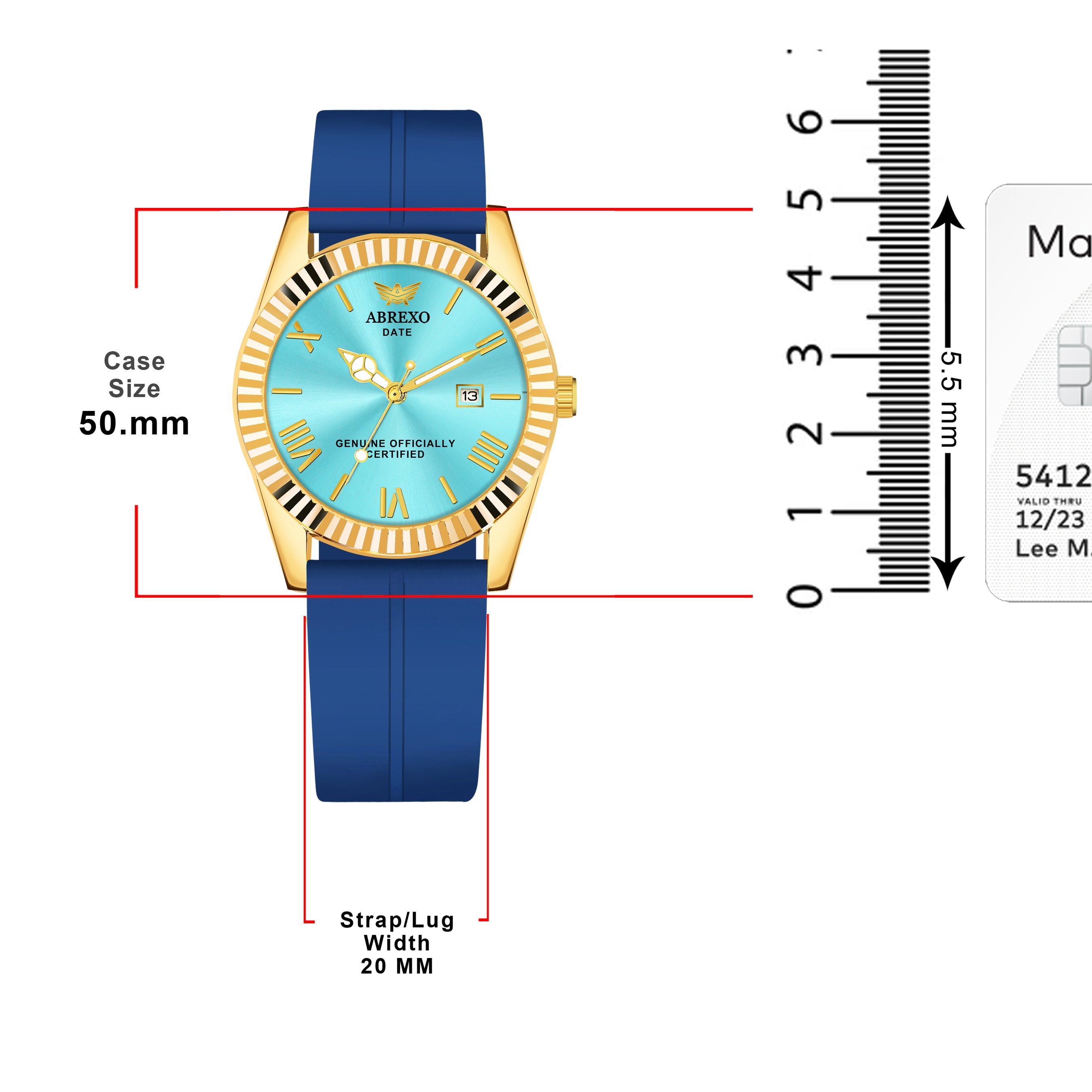 ABREXO, TYCOON Series Date Working Analog Watch For Men (Quartz, Magnet Strap, Green, Gold)