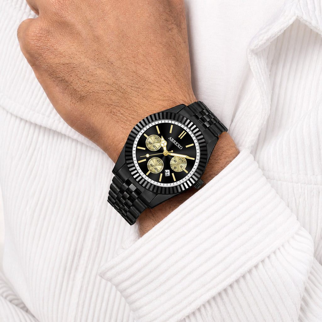 ABREXO BUSINESS CLASS Series Analog Watch For Men (Quartz, Stainless Steel)