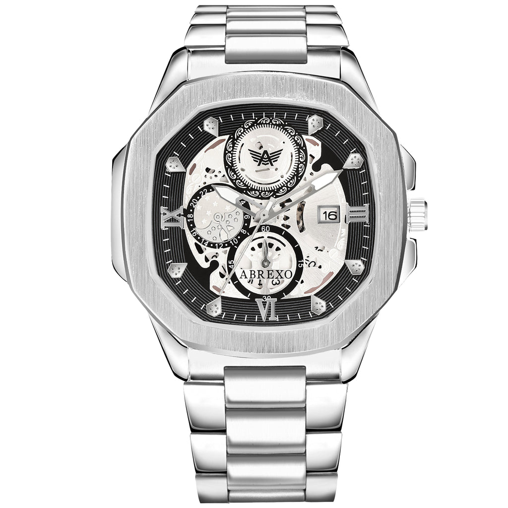 ABREXO GODFATHER Series Analog Watch For Men (Quartz, Stainless Steel)