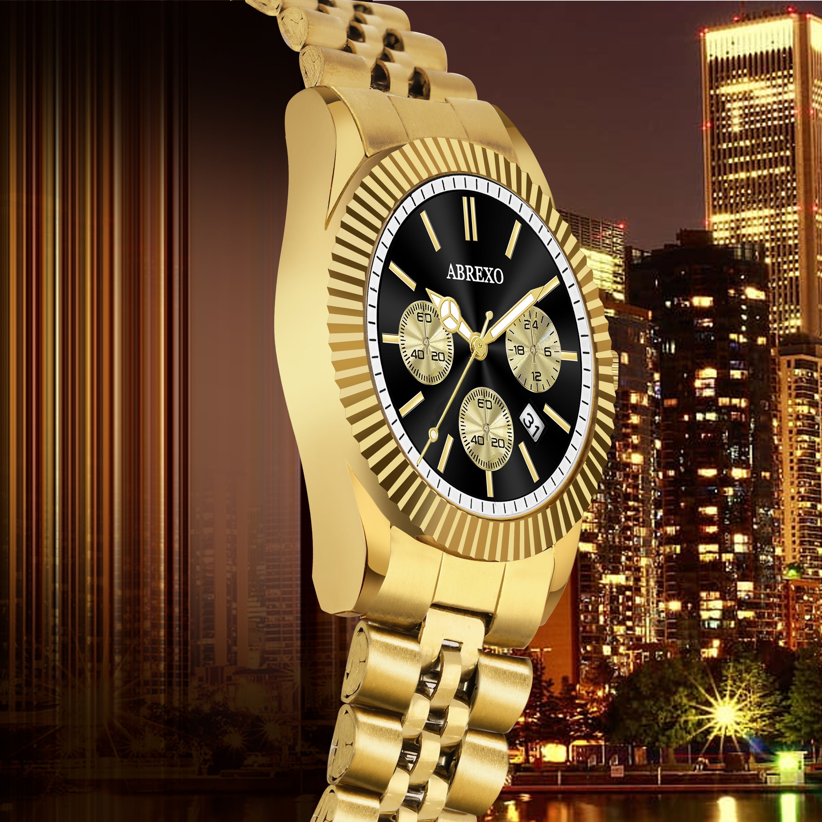 ABREXO BUSINESS CLASS Series Analog Watch For Men (Quartz, Stainless Steel)