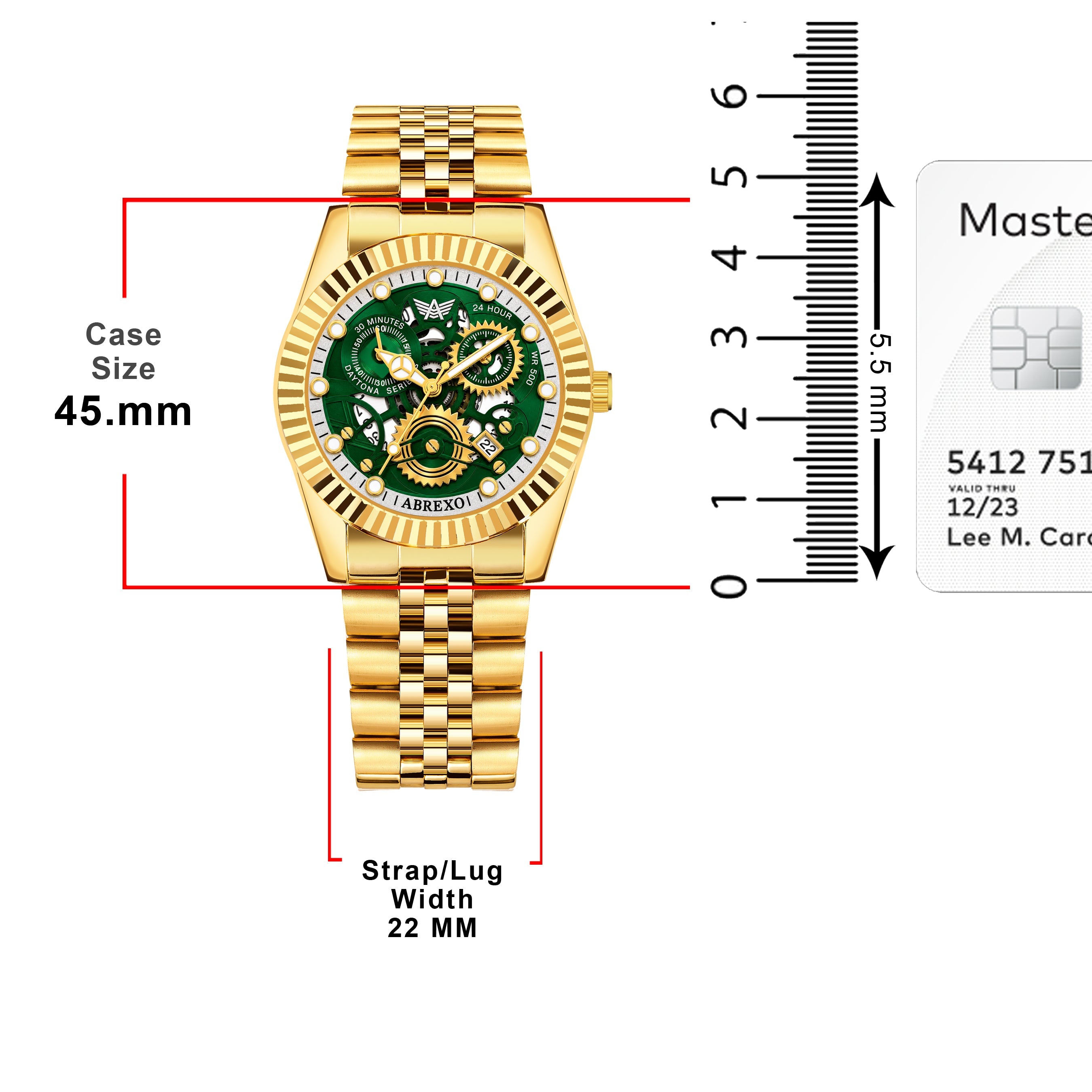 ABREXO DAYTONA Series Analog Watch For Men (Quartz, Stainless Steel, Luxury Watch)