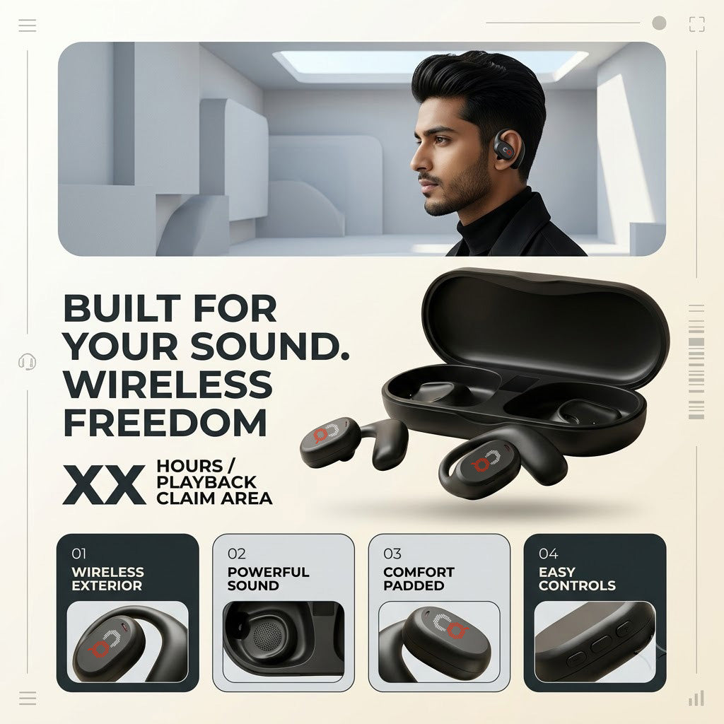 AirFit Pro–Open-Ear Wireless Bluetooth Earbuds