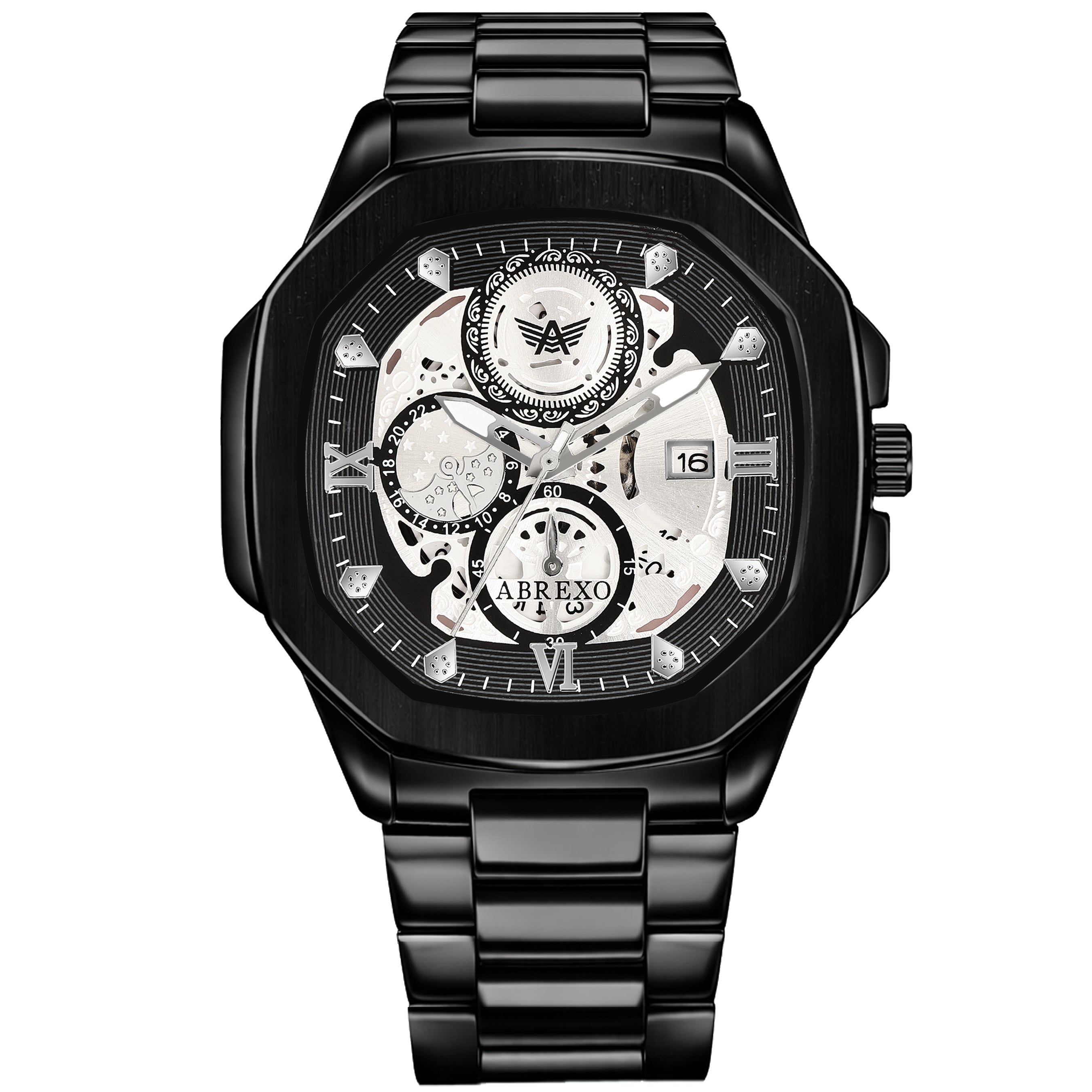 ABREXO, GODFATHER Series Analog Watch For Men (Quartz, Stainless Steel, Black)