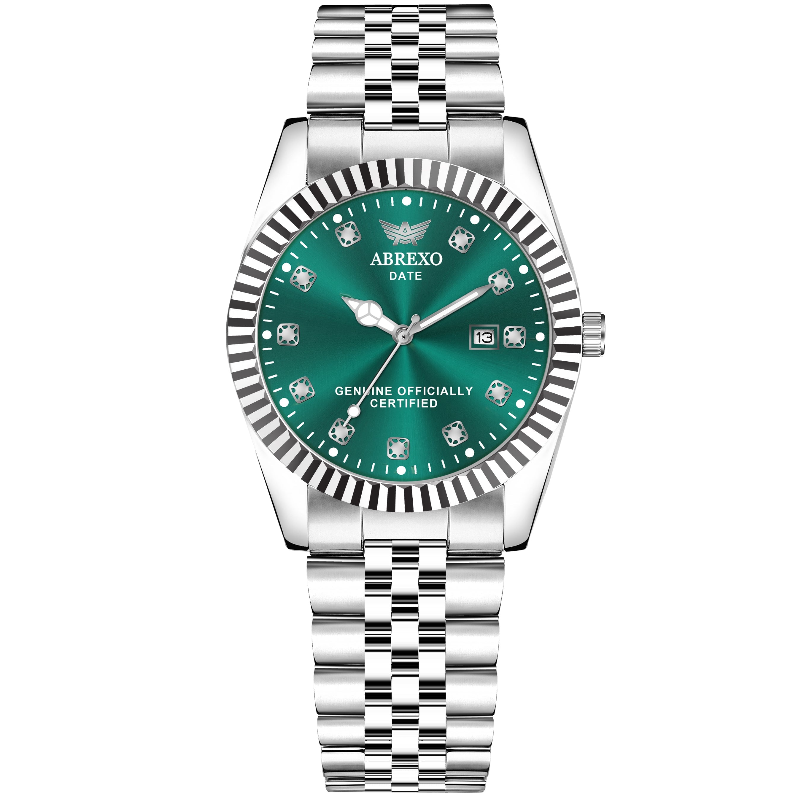 ABREXO, AESTHETIC Series Analog Watch For Men (Quartz, Stainless Steel, Silver, Skyblue)