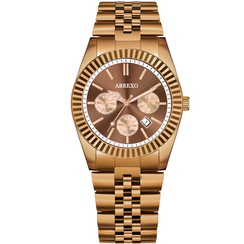 ABREXO BUSINESS CLASS Series Analog Watch For Men (Quartz, Stainless Steel)