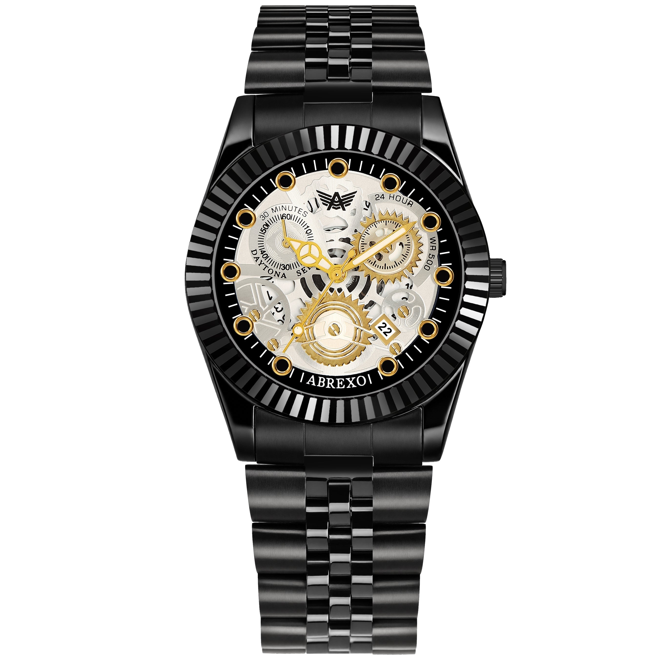ABREXO DAYTONA Series Analog Watch For Men (Quartz, Stainless Steel, Luxury Watch)