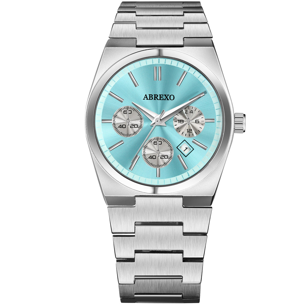 ABREXO, CEO Series Analog Watch For Men (Quartz, Stainless Steel, Silver)