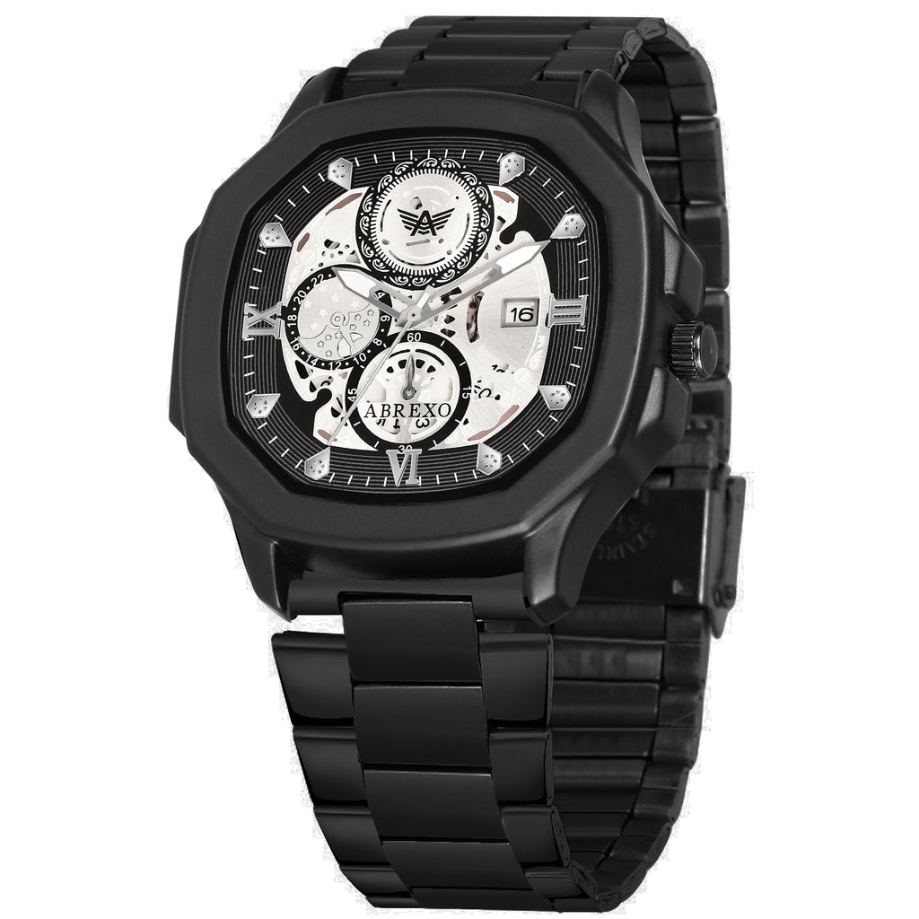 ABREXO, GODFATHER Series Analog Watch For Men (Quartz, Stainless Steel, Black)