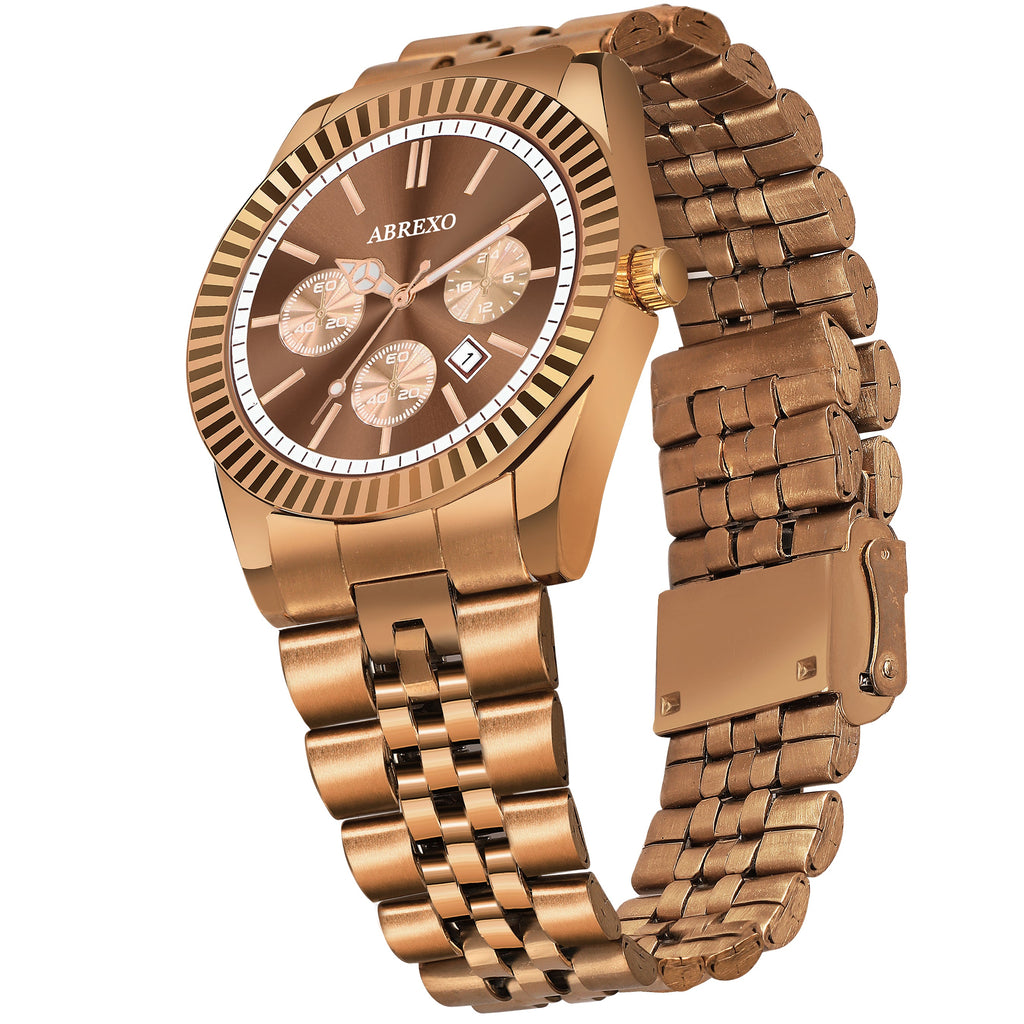 ABREXO BUSINESS CLASS Series Analog Watch For Men (Quartz, Stainless Steel)
