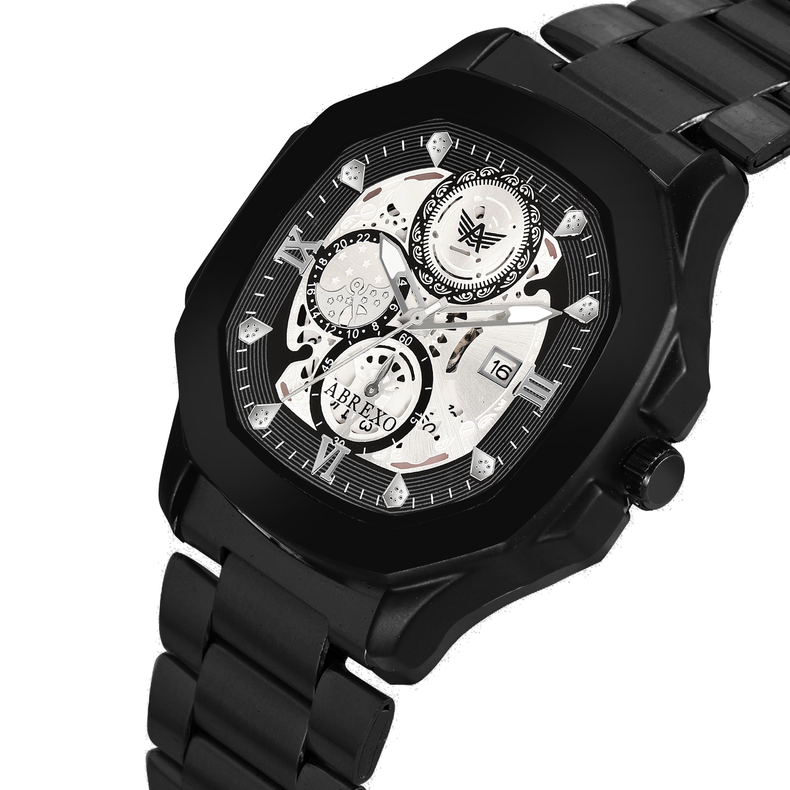 ABREXO, GODFATHER Series Analog Watch For Men (Quartz, Stainless Steel, Black)