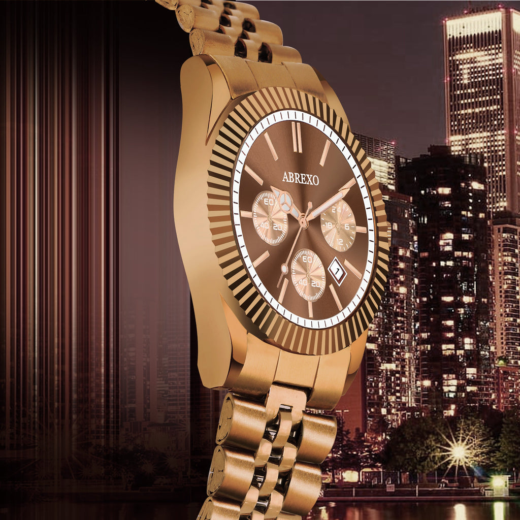 ABREXO BUSINESS CLASS Series Analog Watch For Men (Quartz, Stainless Steel)