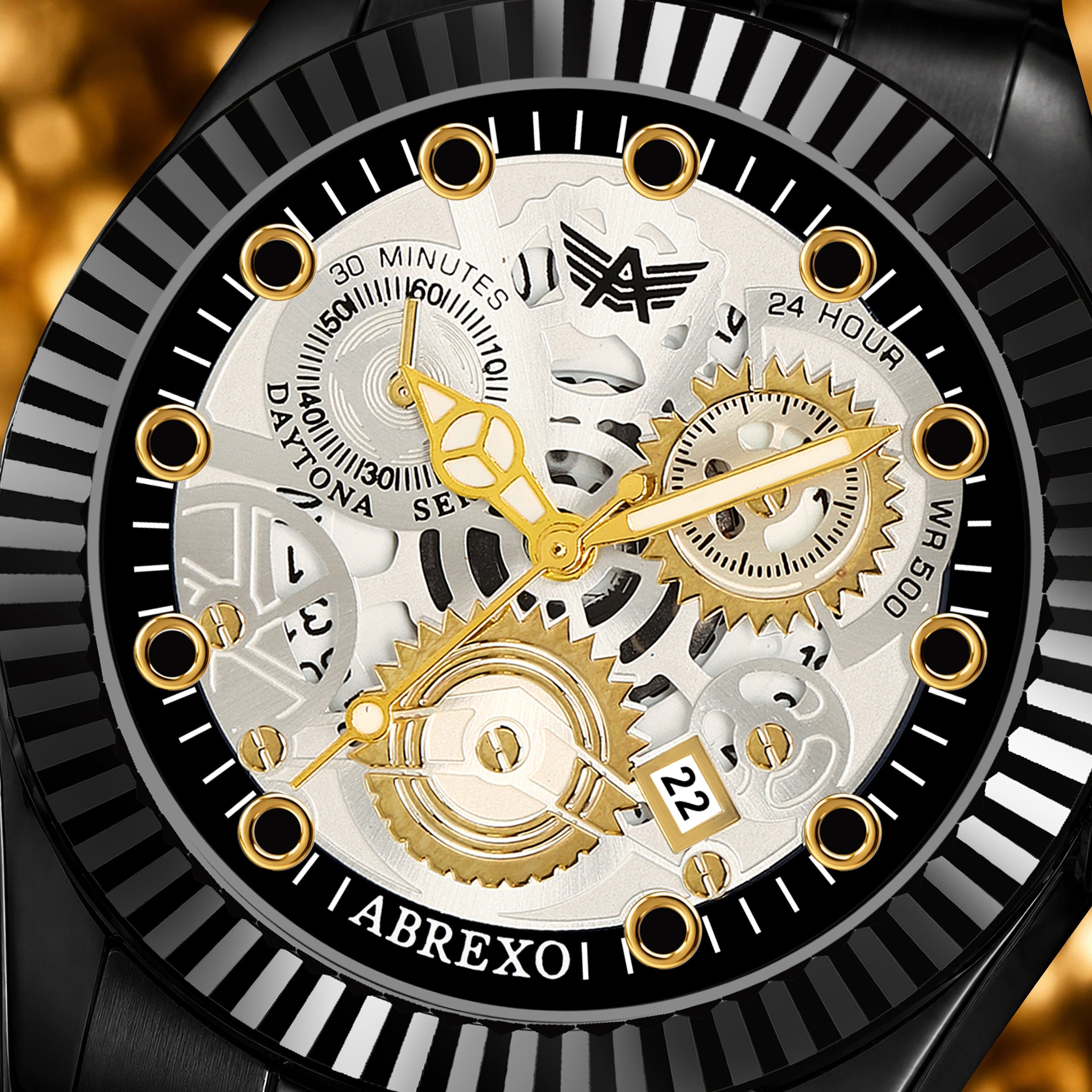ABREXO DAYTONA Series Analog Watch For Men (Quartz, Stainless Steel, Luxury Watch)