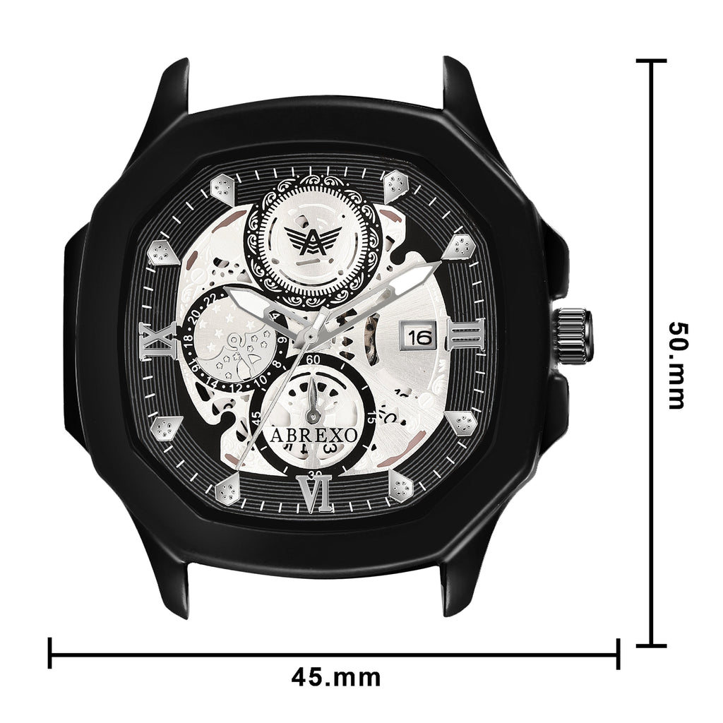 ABREXO, GODFATHER Series Analog Watch For Men (Quartz, Stainless Steel, Black)