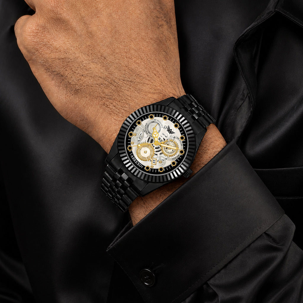 ABREXO DAYTONA Series Analog Watch For Men (Quartz, Stainless Steel, Luxury Watch)