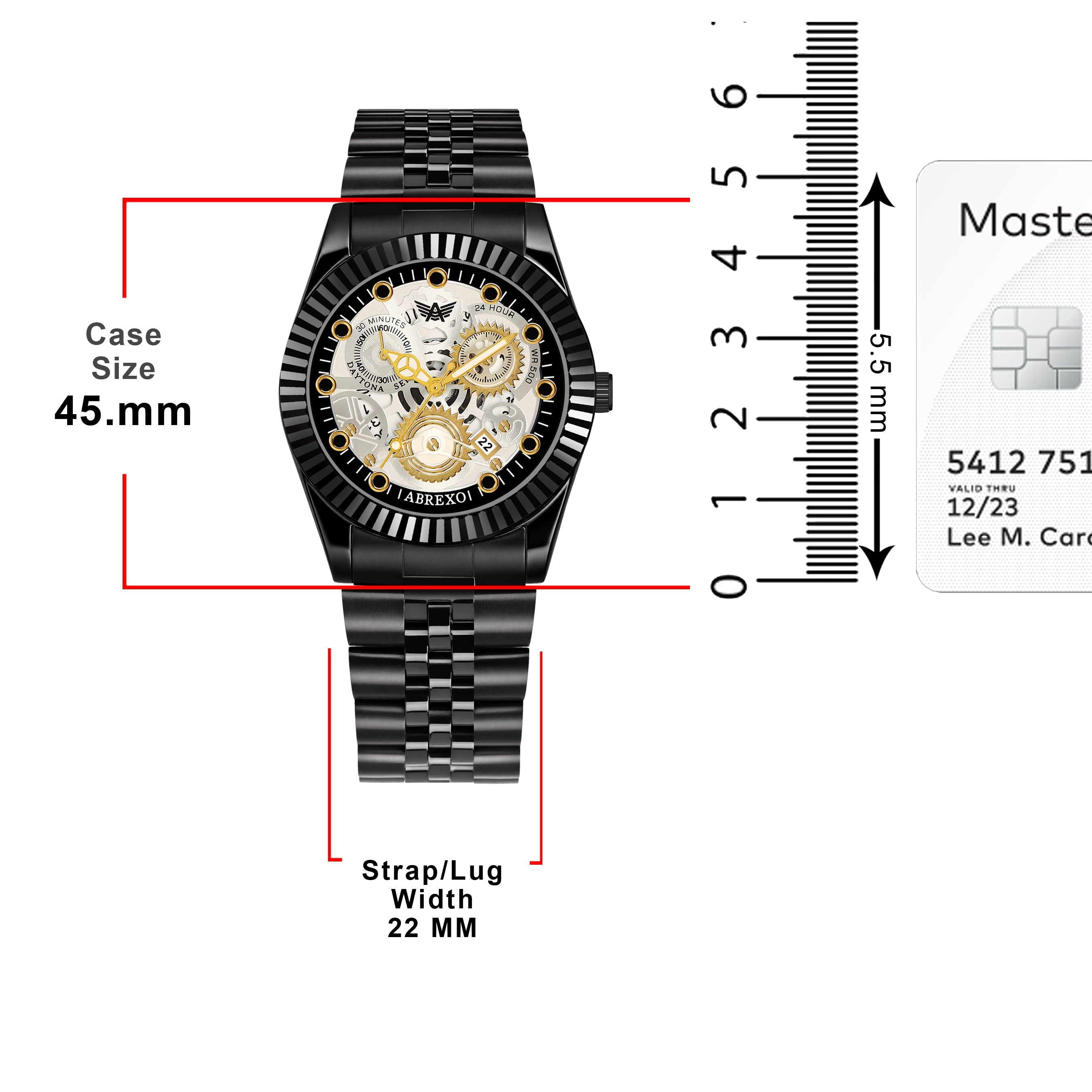 ABREXO DAYTONA Series Analog Watch For Men (Quartz, Stainless Steel, Luxury Watch)