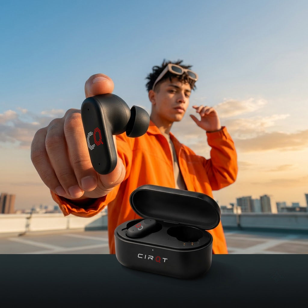 TWS Wireless Bluetooth Earbuds with Digital Battery Display & Charging Case