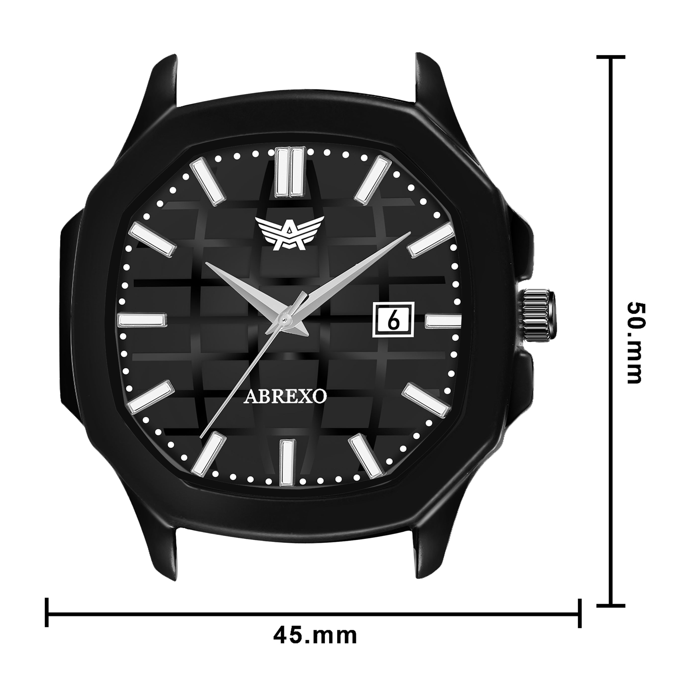 ABREXO, PHANTOM Series Analog Watch For Men (Quartz, Stainless Steel, Black)