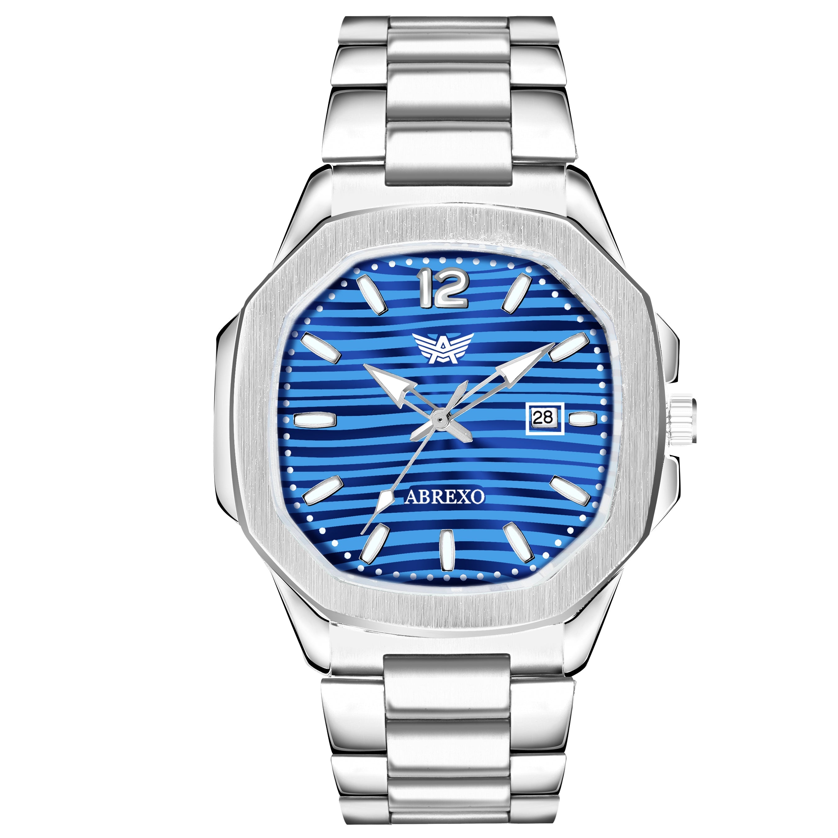 ABREXO, Nautilus Series Tiffany Blue Dial (Quartz, Analog Watch, Date Working, Silver)
