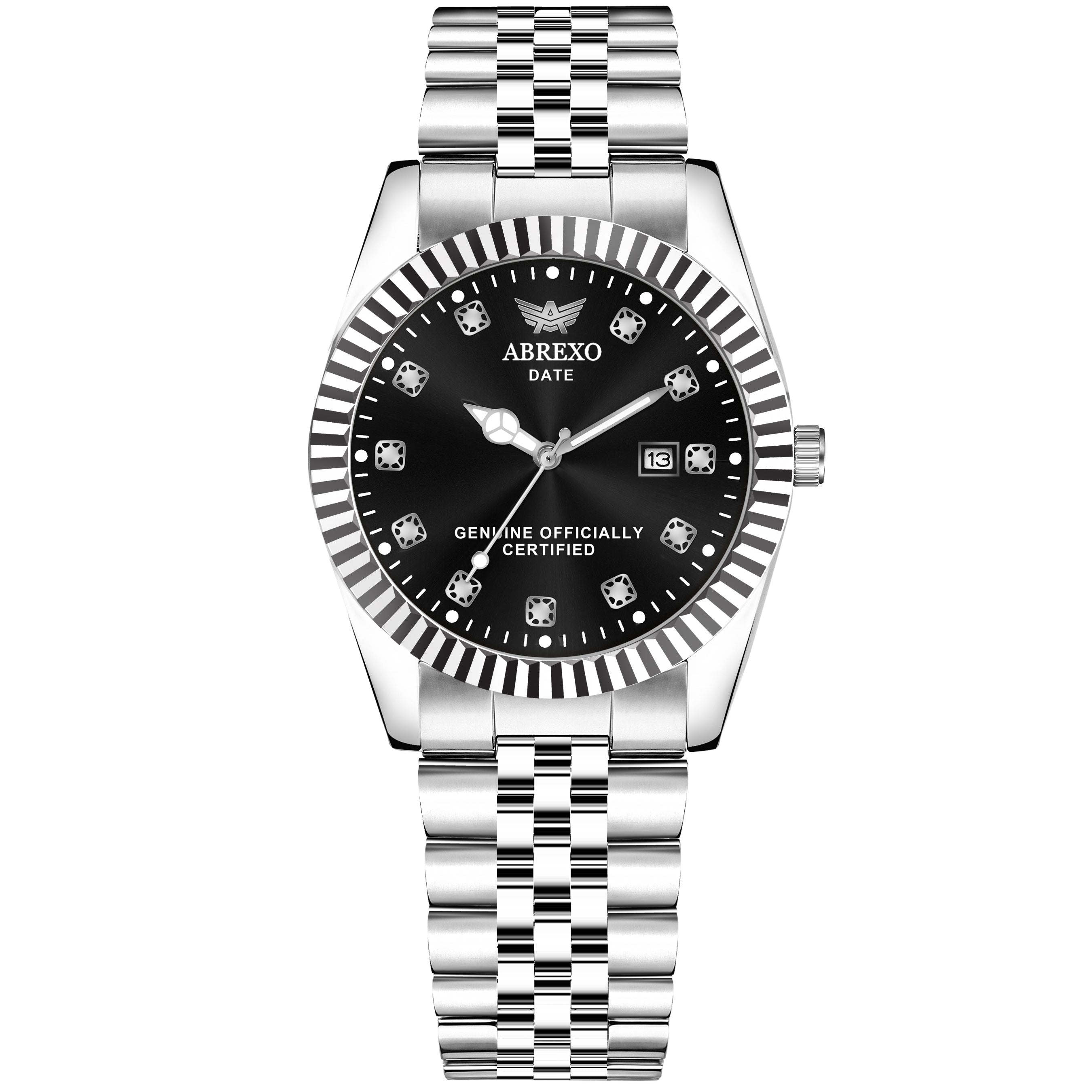 ABREXO, AESTHETIC Series Analog Watch For Men (Quartz, Stainless Steel, Silver, Skyblue)