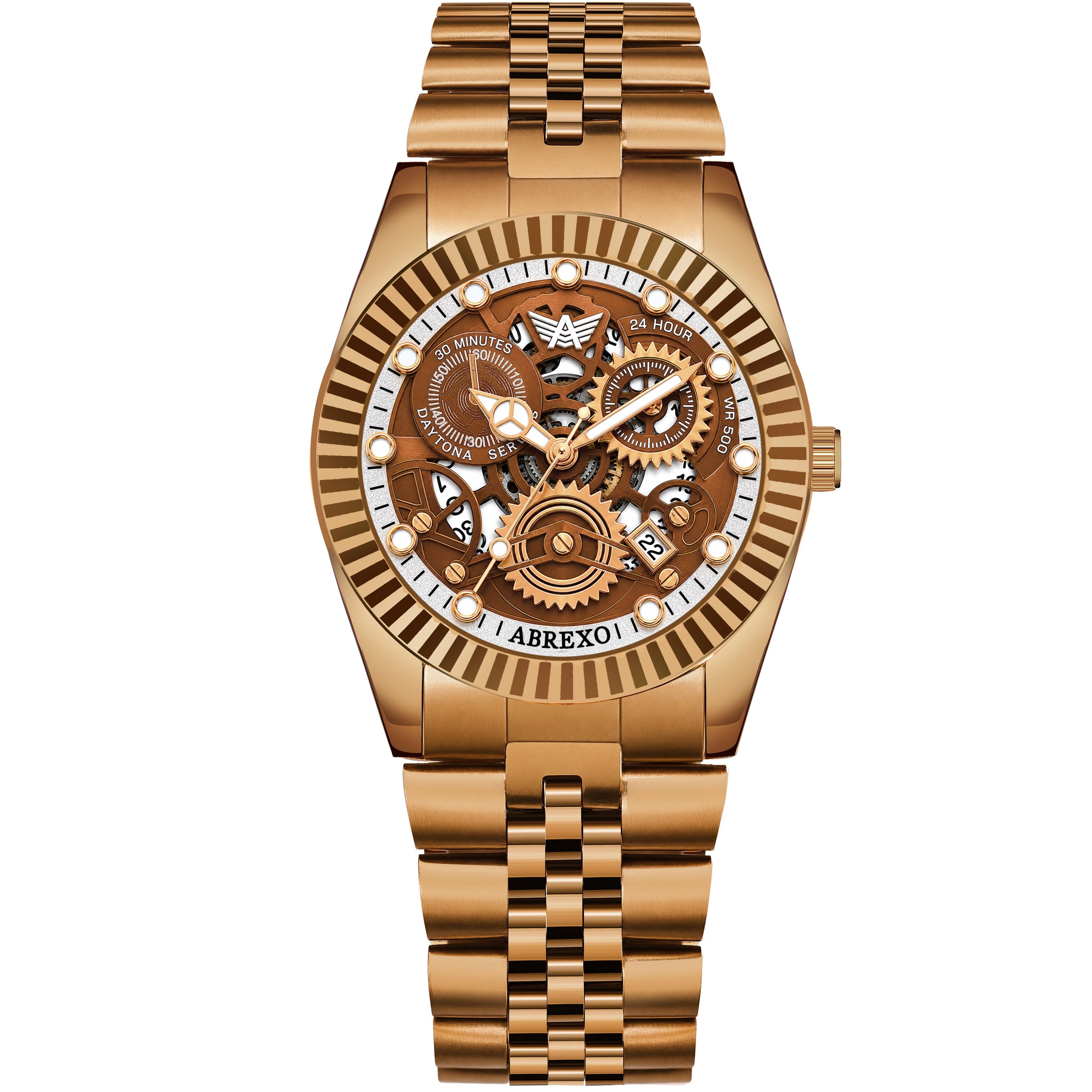 ABREXO DAYTONA Series Analog Watch For Men (Quartz, Stainless Steel, Luxury Watch)