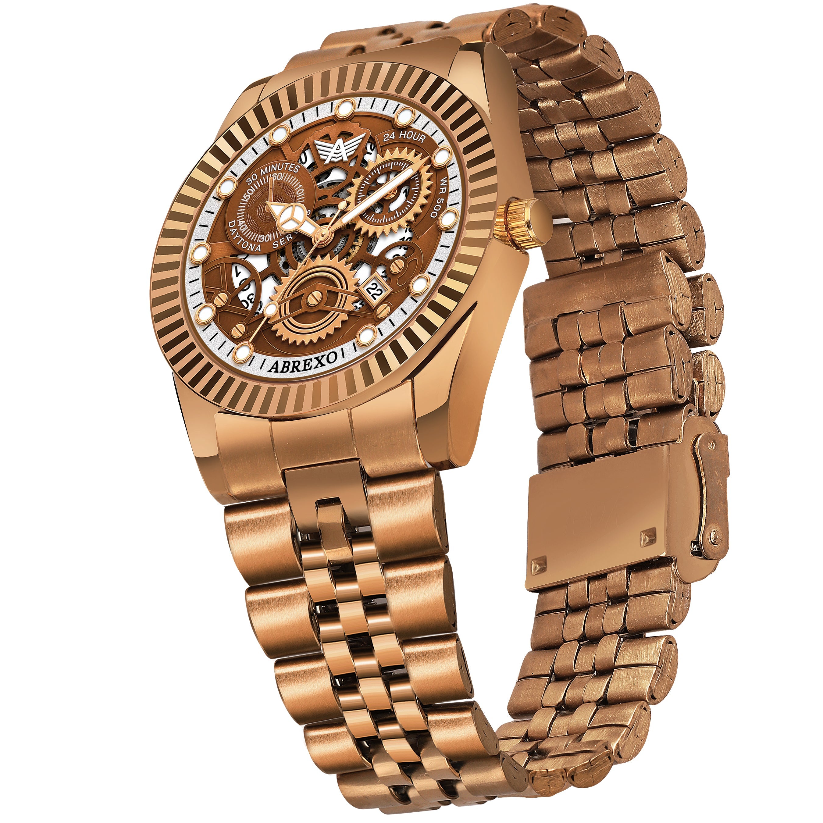 ABREXO DAYTONA Series Analog Watch For Men (Quartz, Stainless Steel, Luxury Watch)
